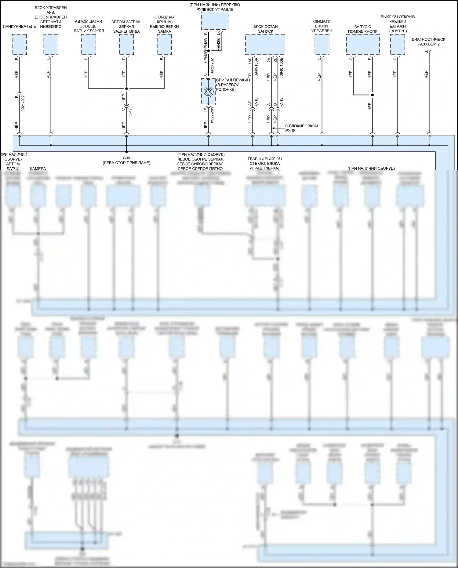 CX-5 Mazda II рестайлинг (2021-2024): Электросхема точек подключения масс (1 из 3) 