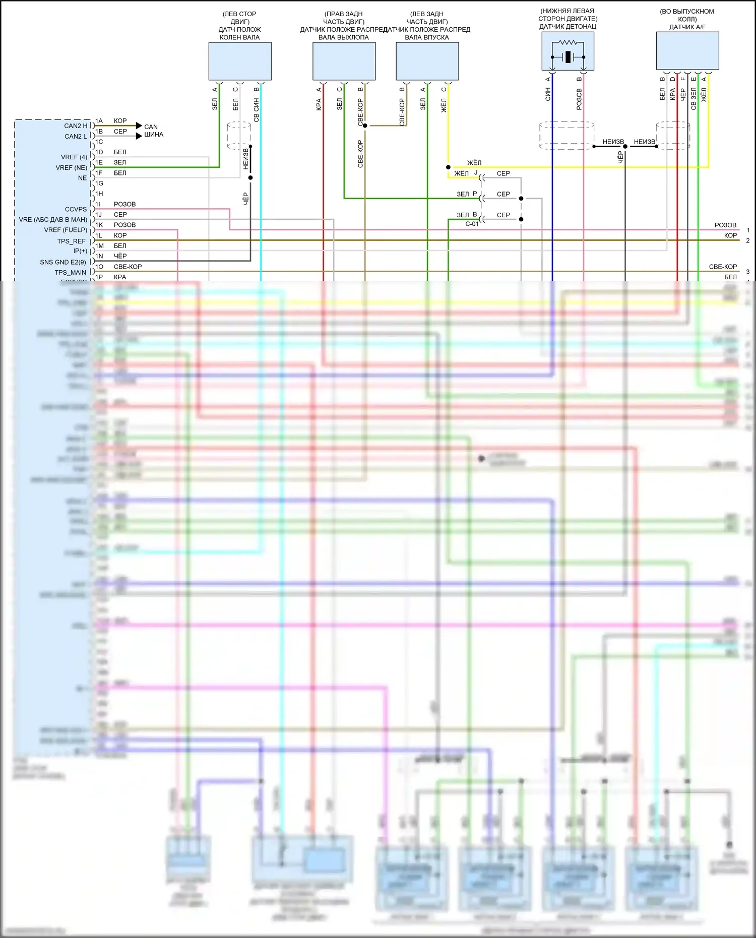 CX-5 Mazda II (2017-2022): Электросхема двигателя 2.5l skyactiv, с клапаном управления охлаждающей жидкостью (1 из 6) 