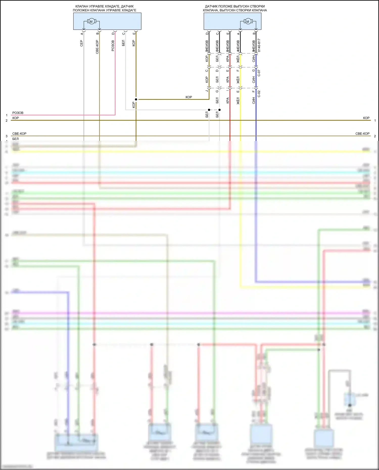 CX-5 Mazda II (2017-2022): Электросхема двигателя 2.5l skyactiv, с клапаном управления охлаждающей жидкостью (2 из 6) 