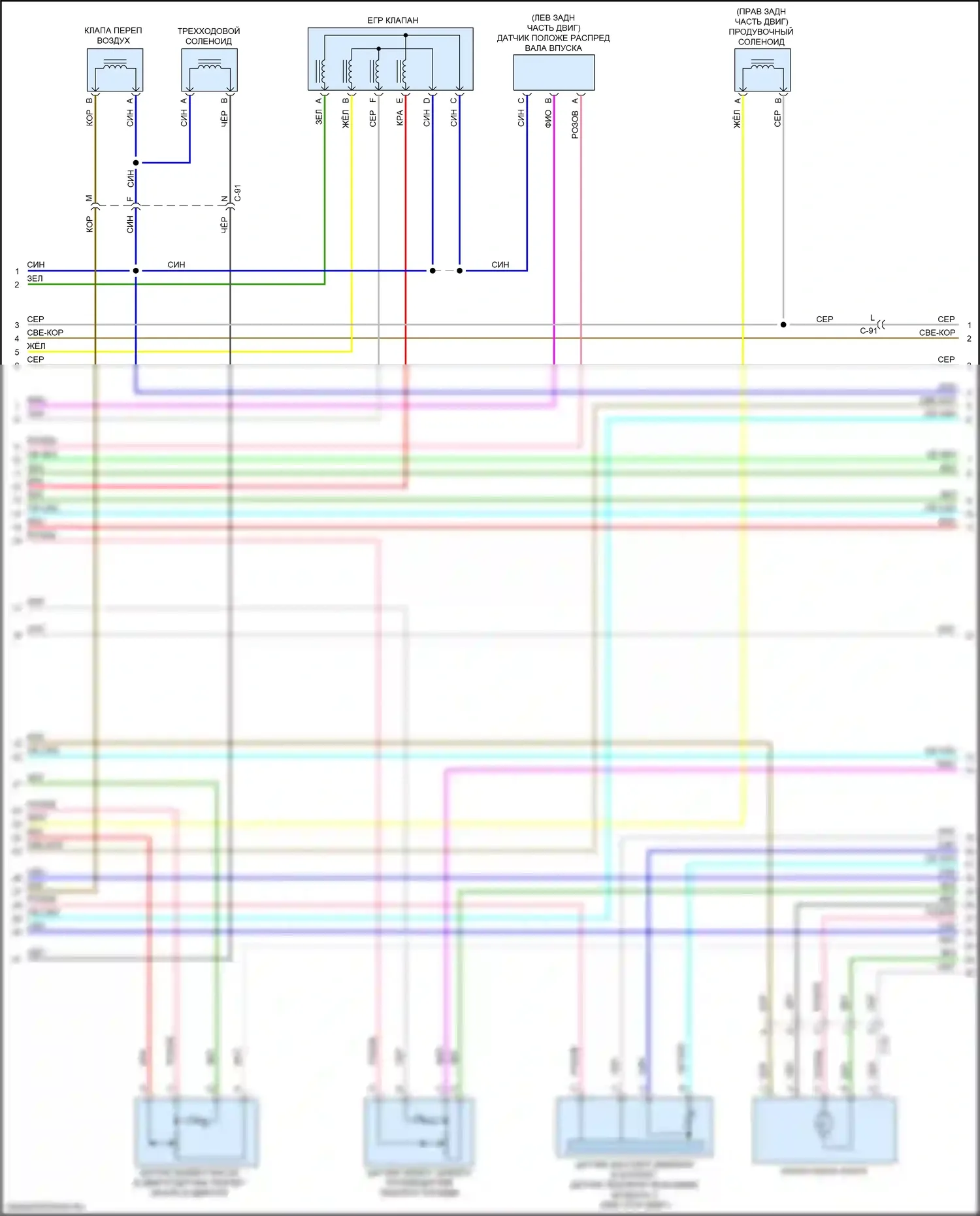 CX-5 Mazda II (2017-2022): Электросхема двигателя 2.5l turbo skyactiv (2 из 7) 