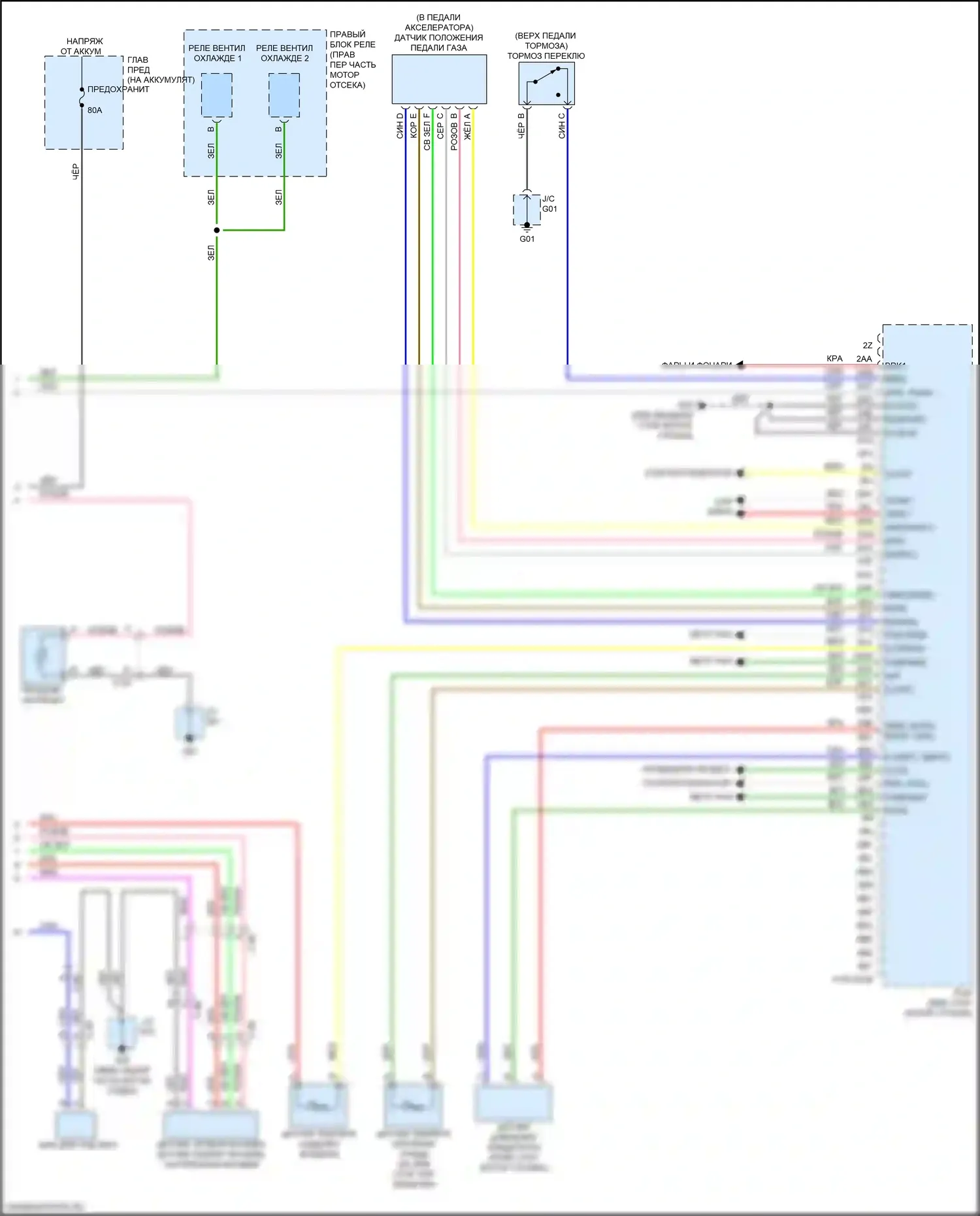 CX-5 Mazda II (2017-2022): Электросхема двигателя 2,2л турбодизеля (7 из 7) 