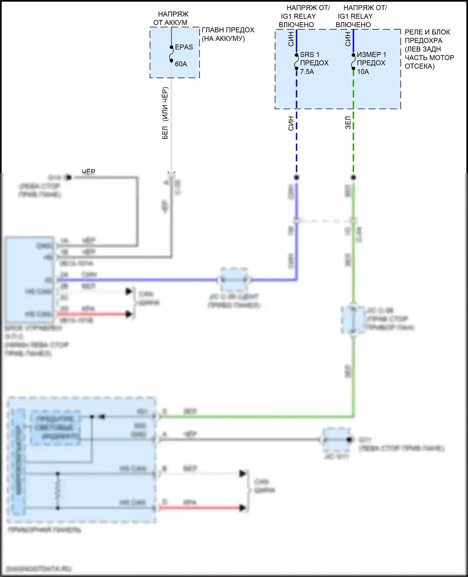 CX-5 Mazda II (2017-2022): Электросхема электроусилителя руля 