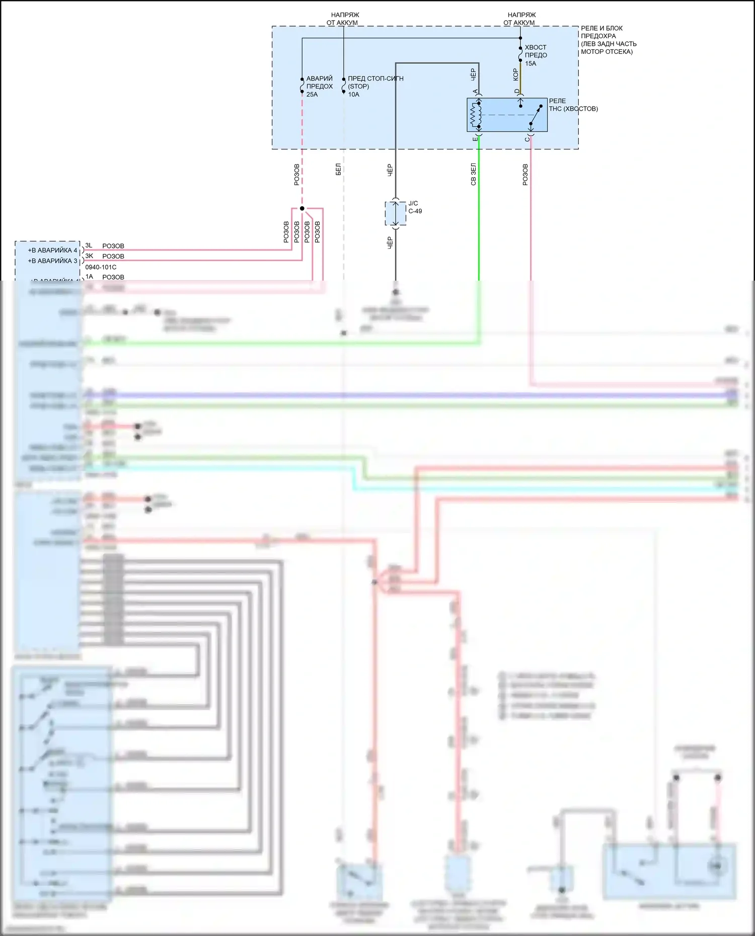 CX-5 Mazda II (2017-2022): Электросхема фар и фонарей (1 из 3) 