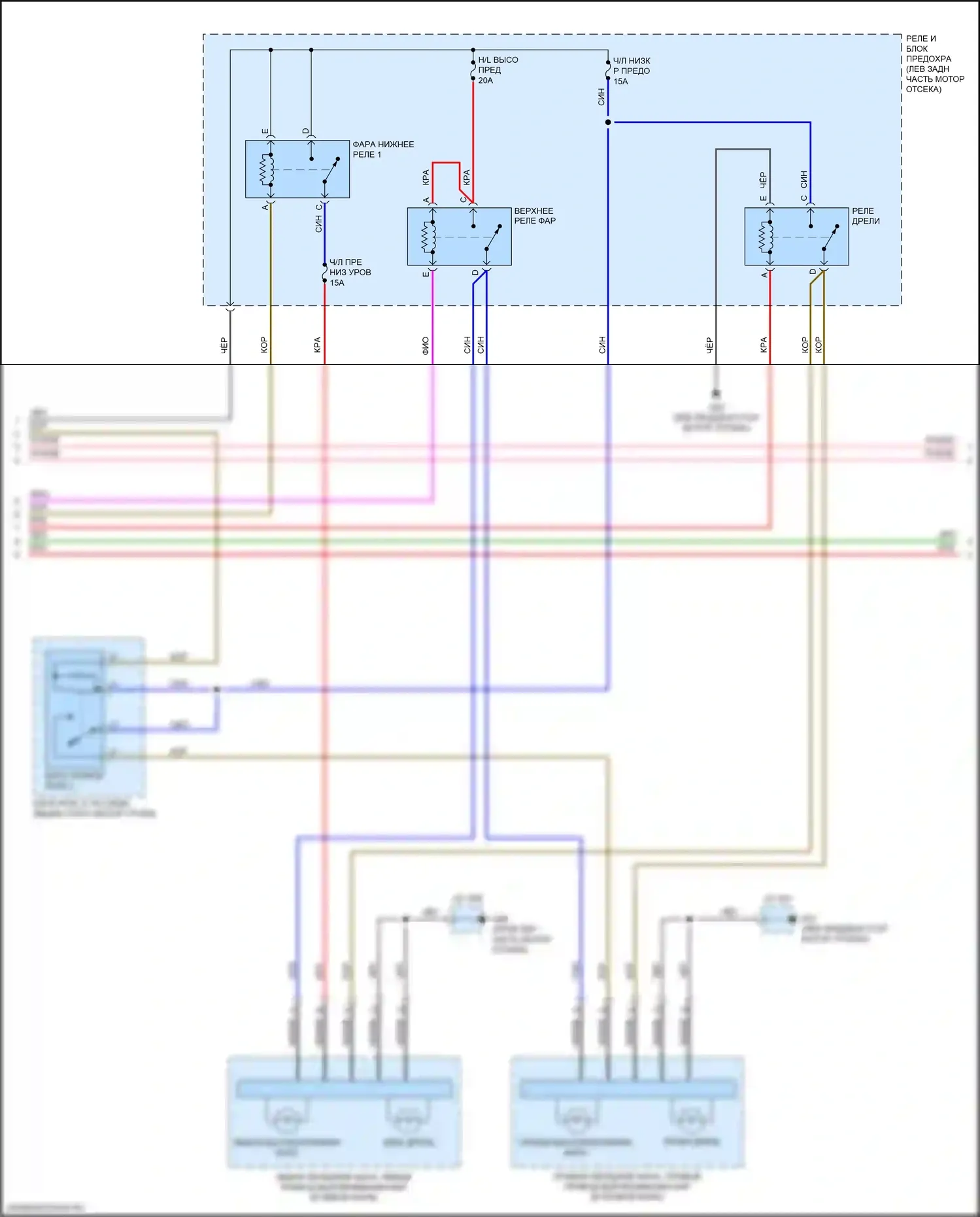 CX-5 Mazda II (2017-2022): Электросхема фар (2 из 3) 