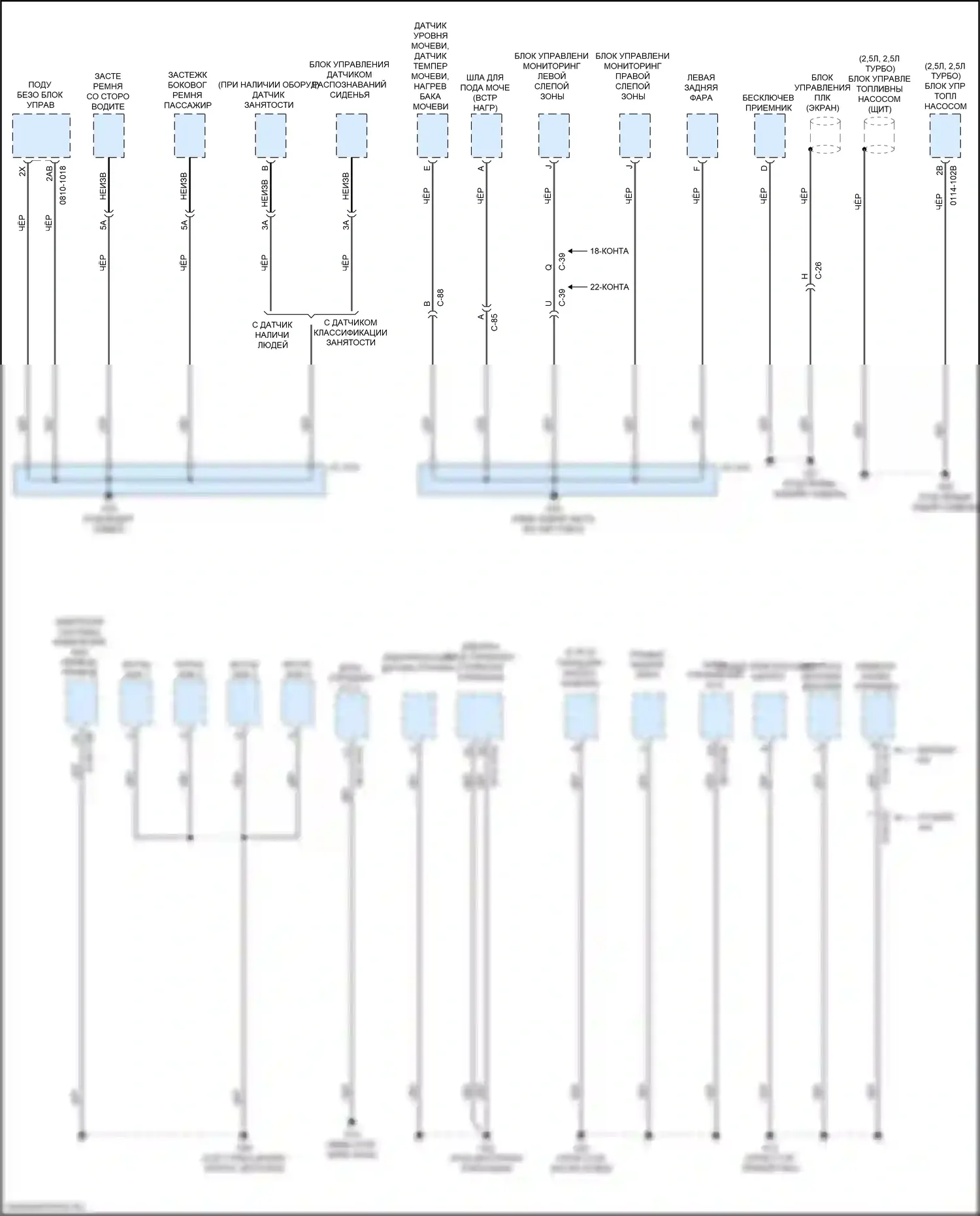 CX-5 Mazda II (2017-2022): Электросхема разводки массы (2 из 7) 