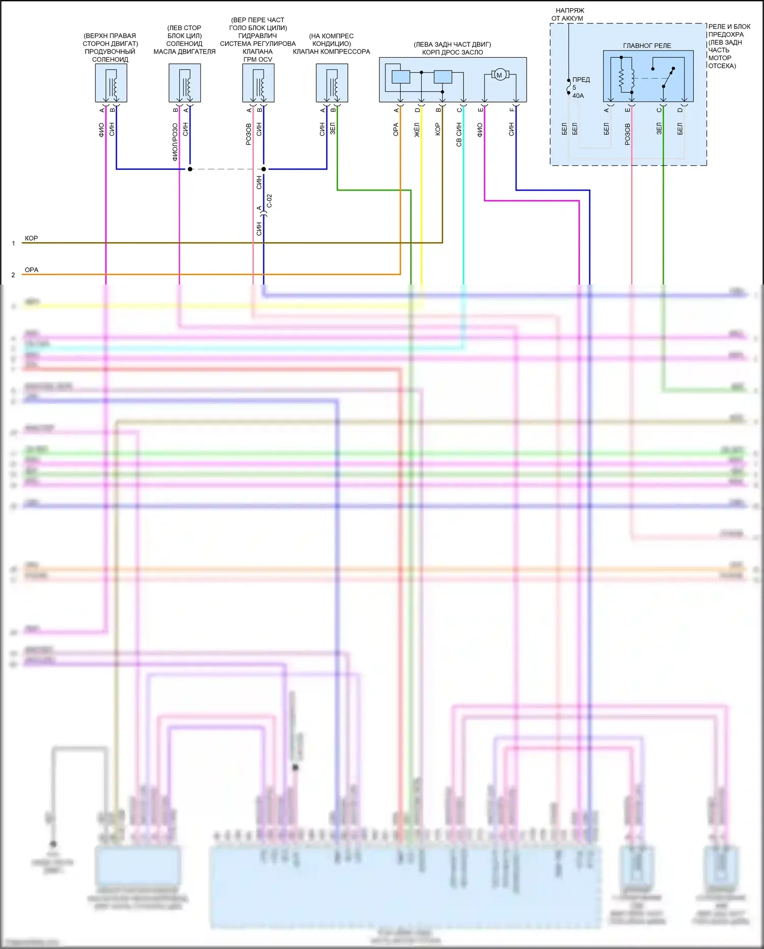 CX-50 Mazda I (2021-2024): Электросхема двигателя 2.5l skyactiv (3 из 6) 