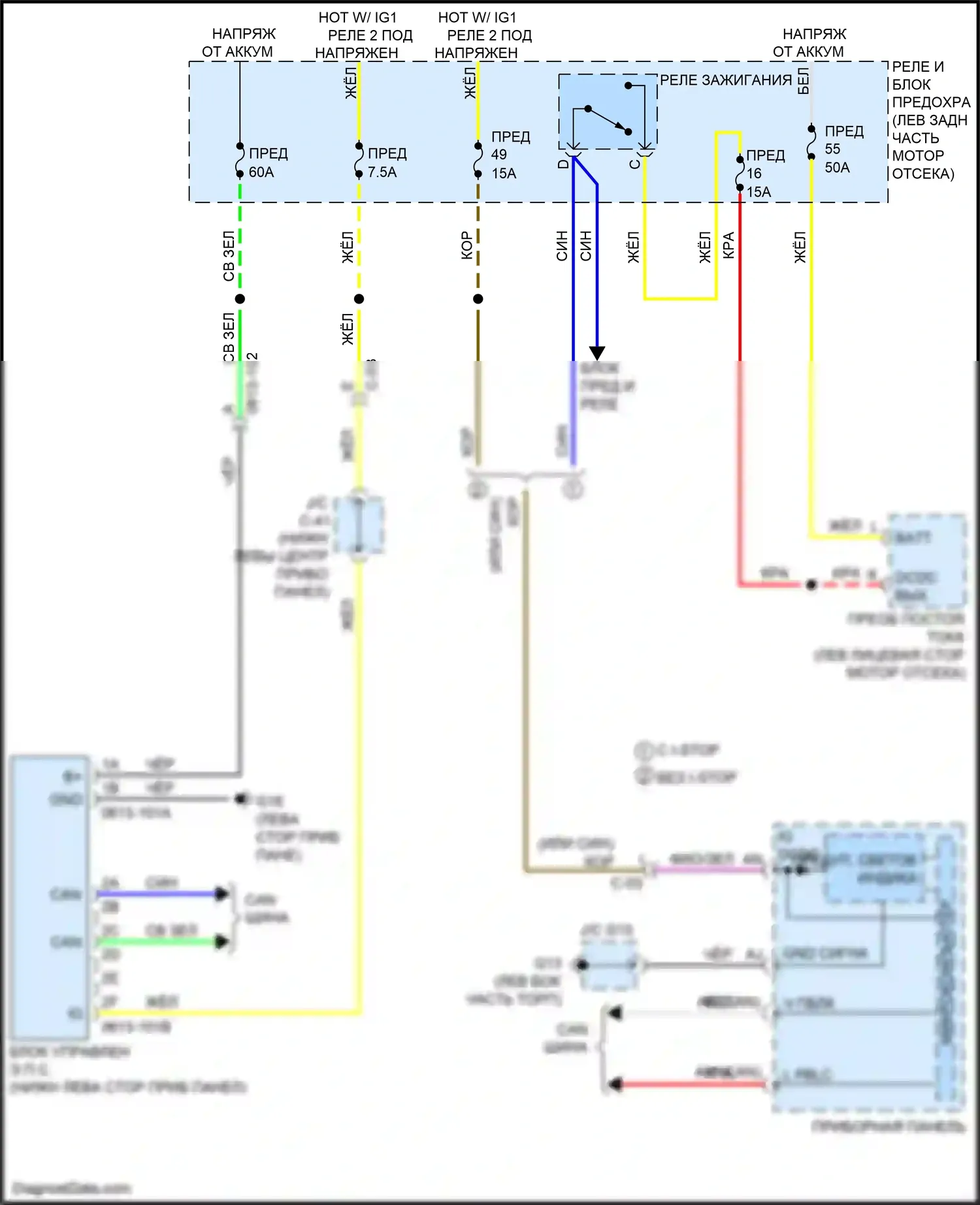 CX-50 Mazda I (2021-2024): Электросхема электроусилителя руля 