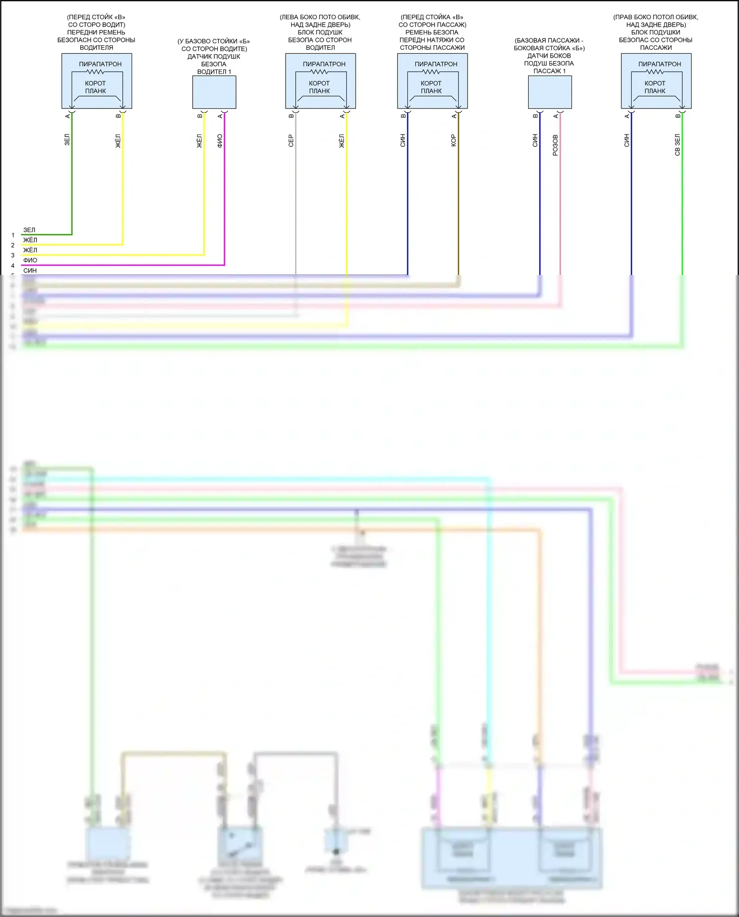 CX-50 Mazda I (2021-2024): Электросхема подушек безопасности (3 из 4) 