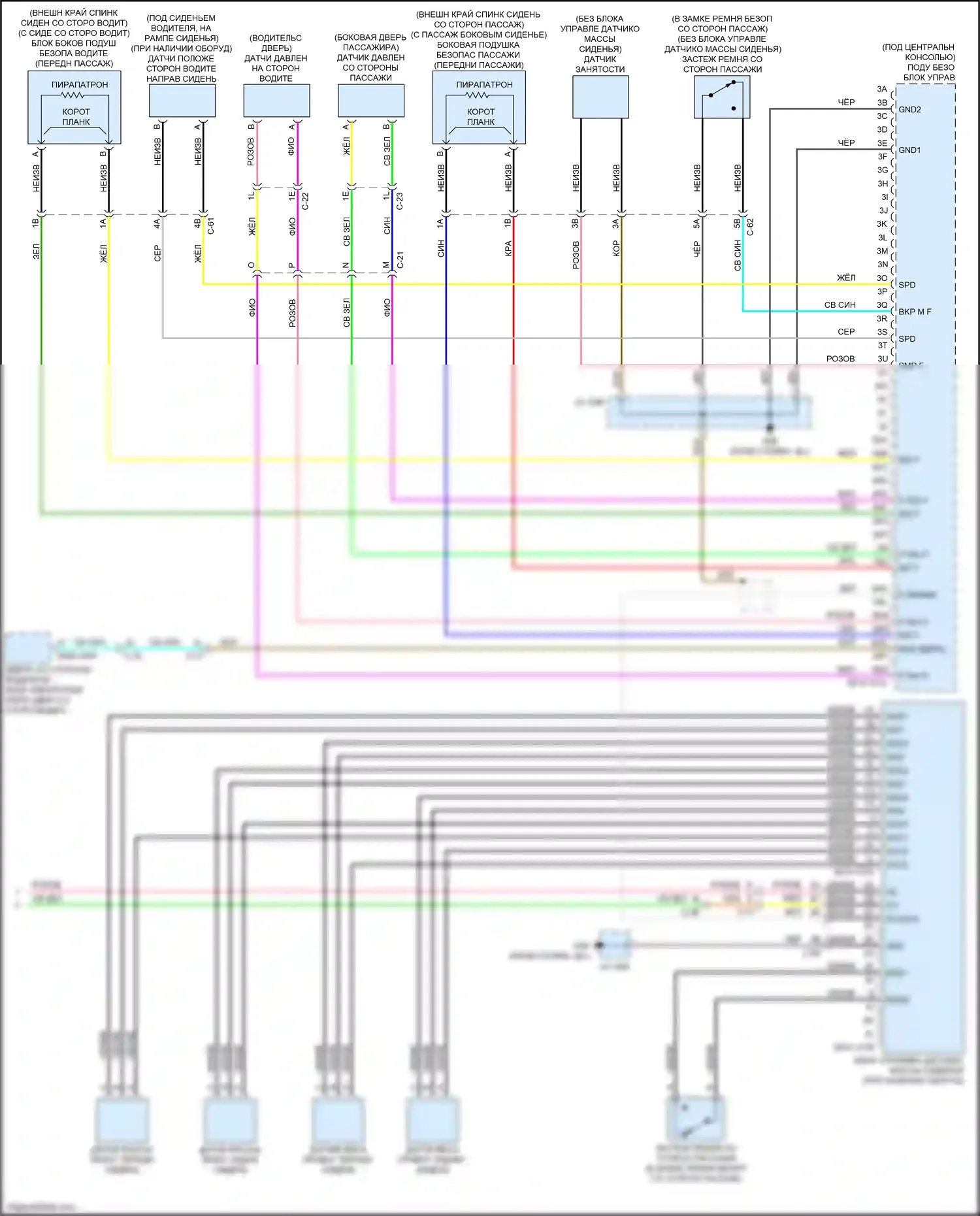 CX-50 Mazda I (2021-2024): Электросхема подушек безопасности (4 из 4) 