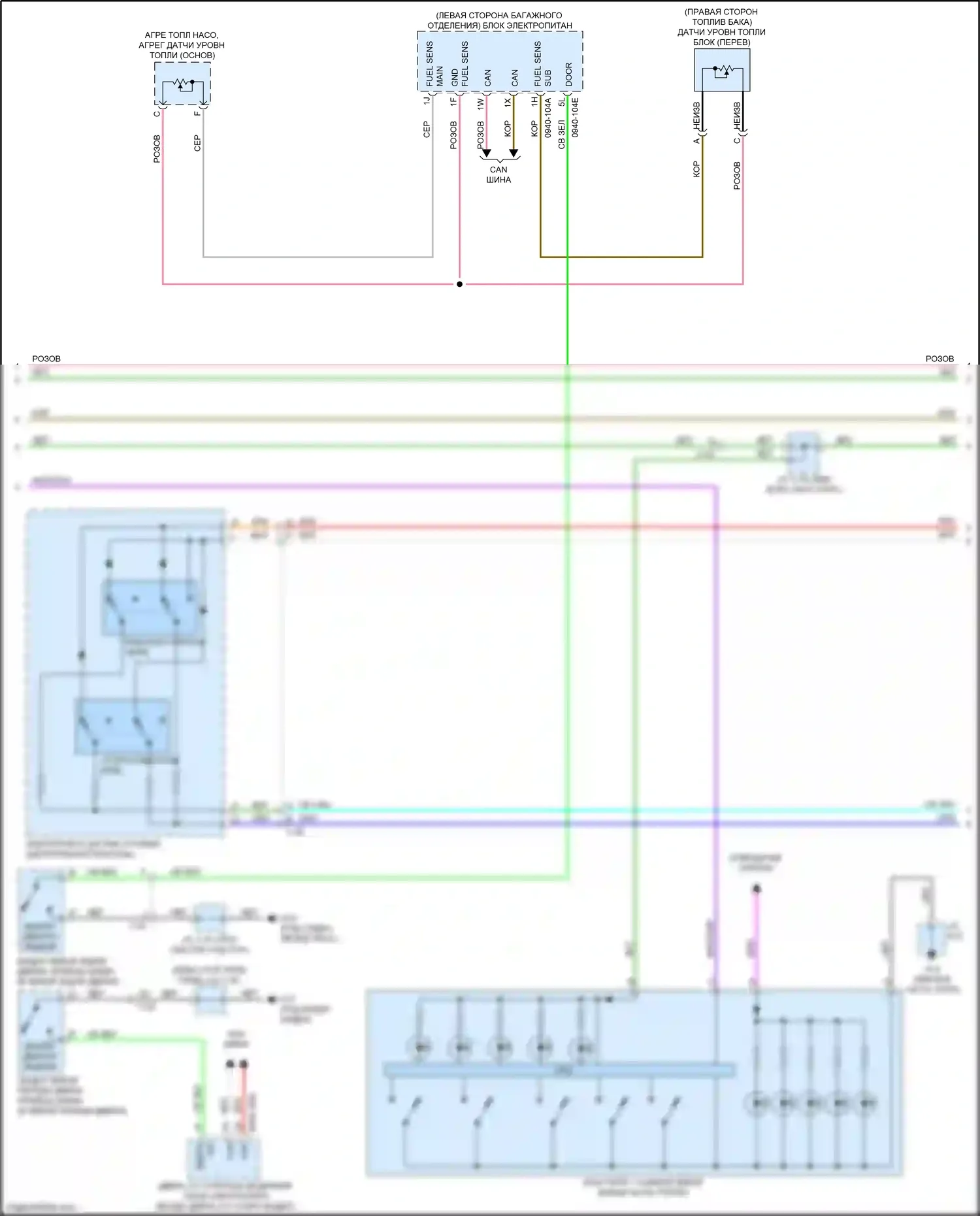 CX-50 Mazda I (2021-2024): Электросхема приборной панели (2 из 3) 
