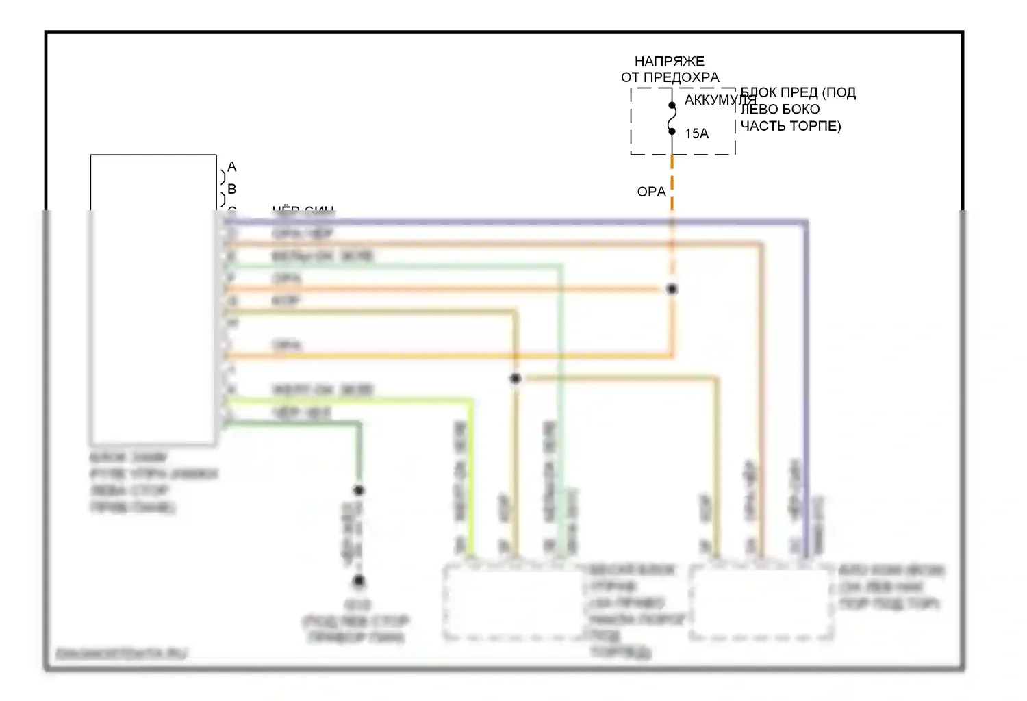 CX-7 Mazda I рестайлинг (2009-2012): Электросхема блокировки селектора 