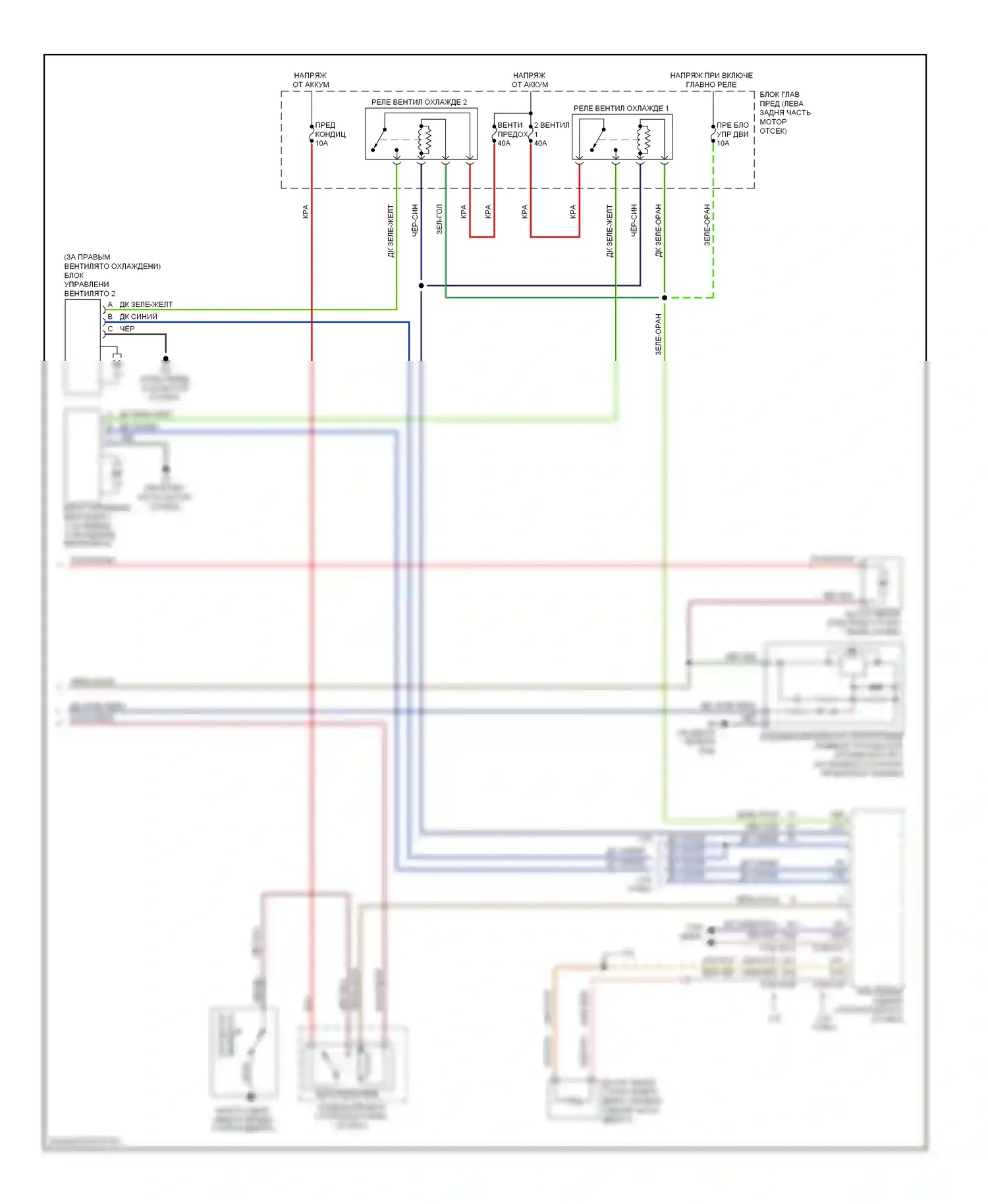 CX-7 Mazda I рестайлинг (2009-2012): Электросхема климат контроля (2 из 2) 