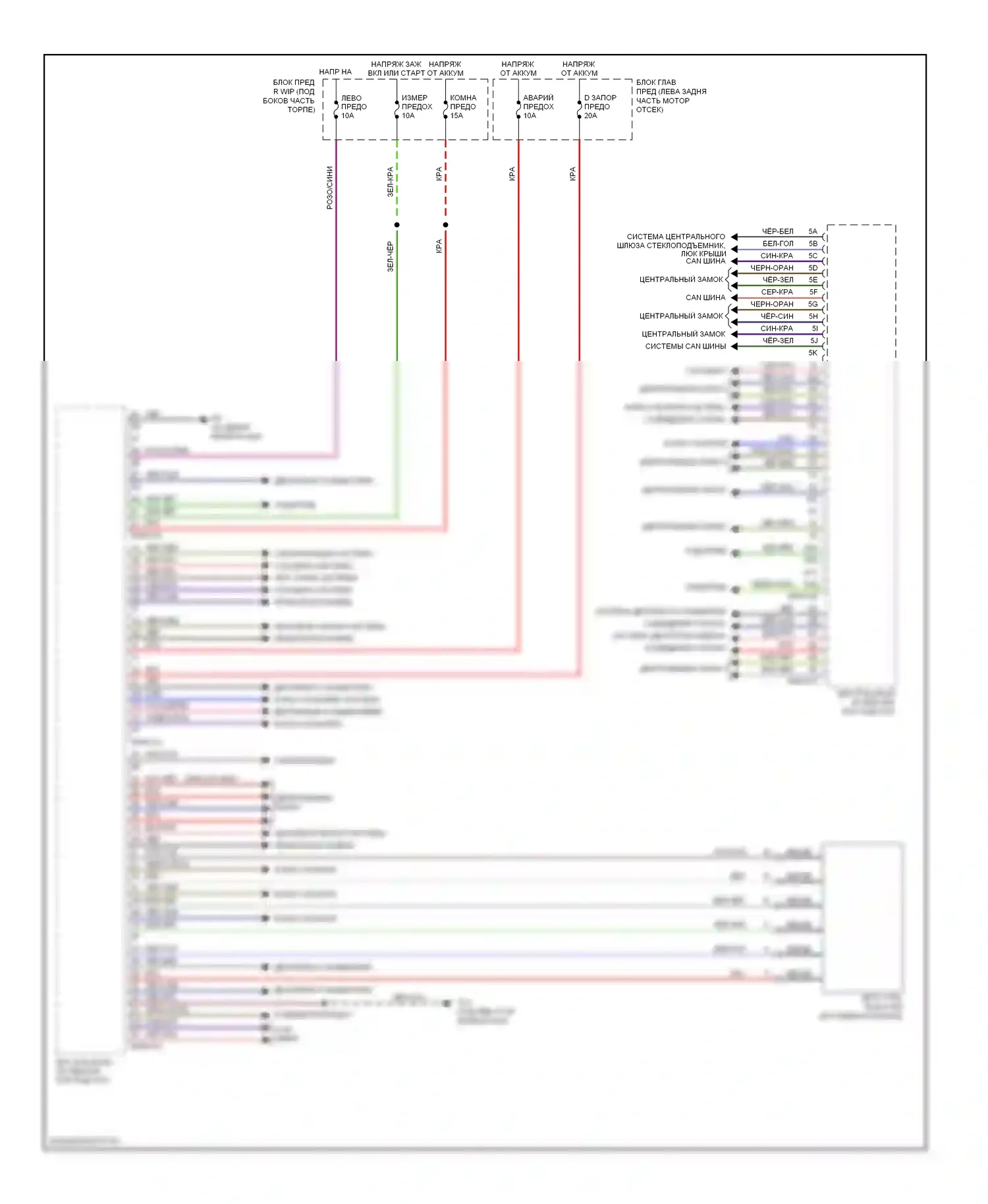 CX-7 Mazda I (2006-2009): Электросхема блоков управления кузовом 