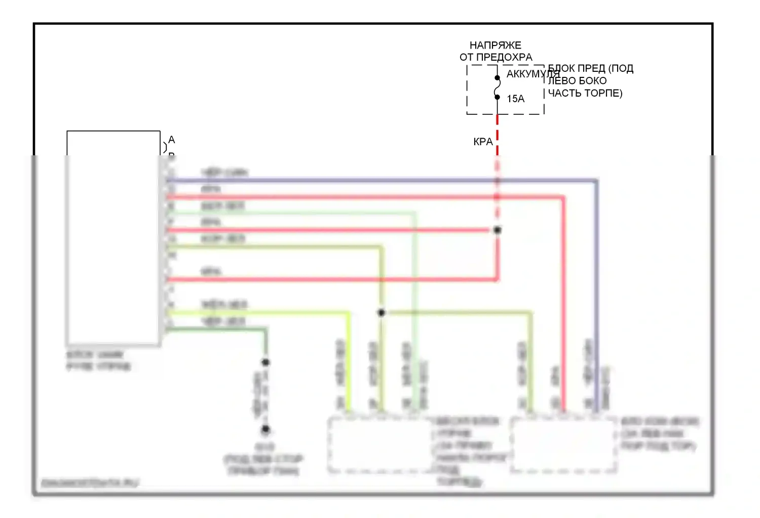 CX-7 Mazda I (2006-2009): Электросхема блокировки селектора 