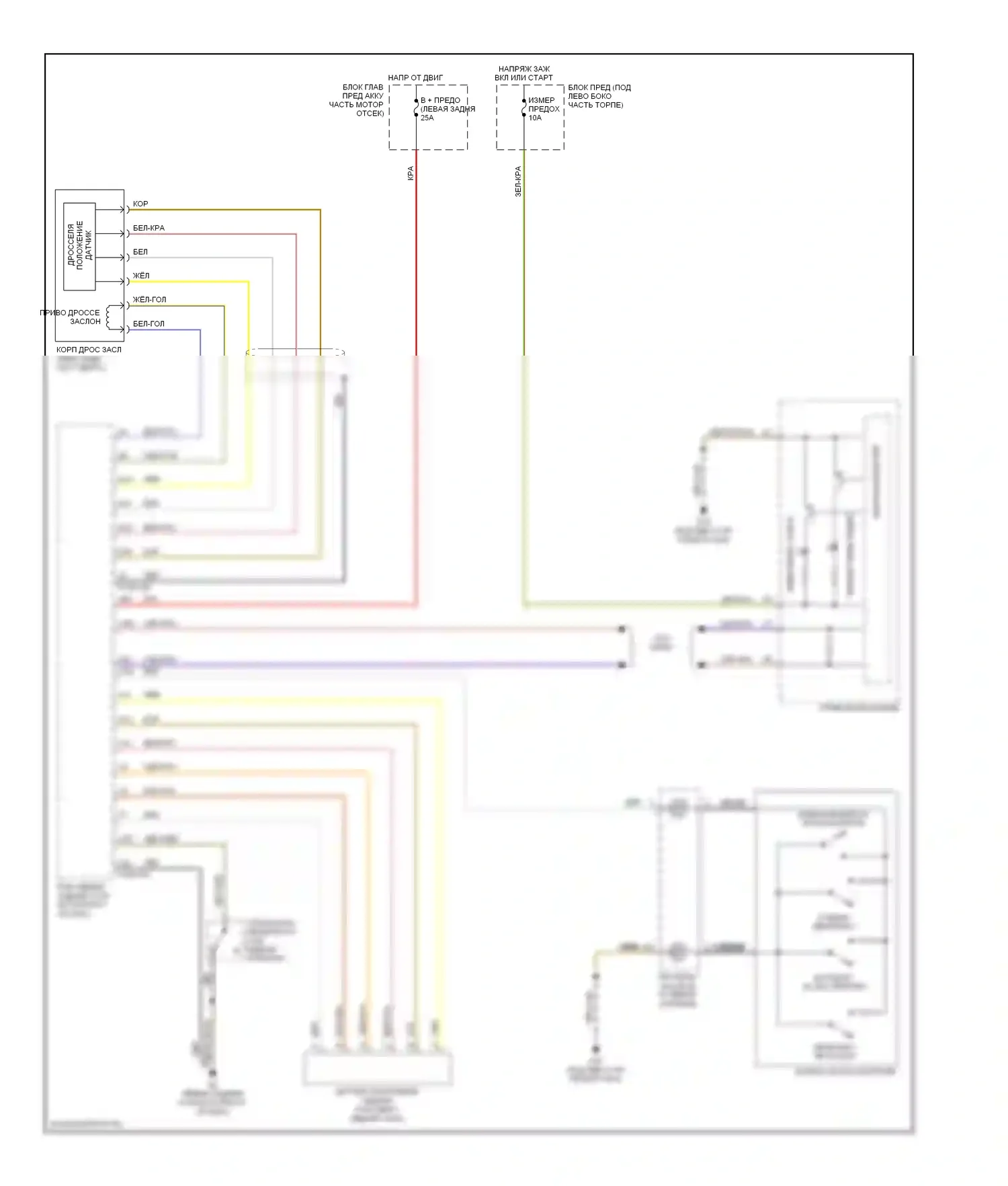 CX-7 Mazda I (2006-2009): Электросхема круиз-контроля 