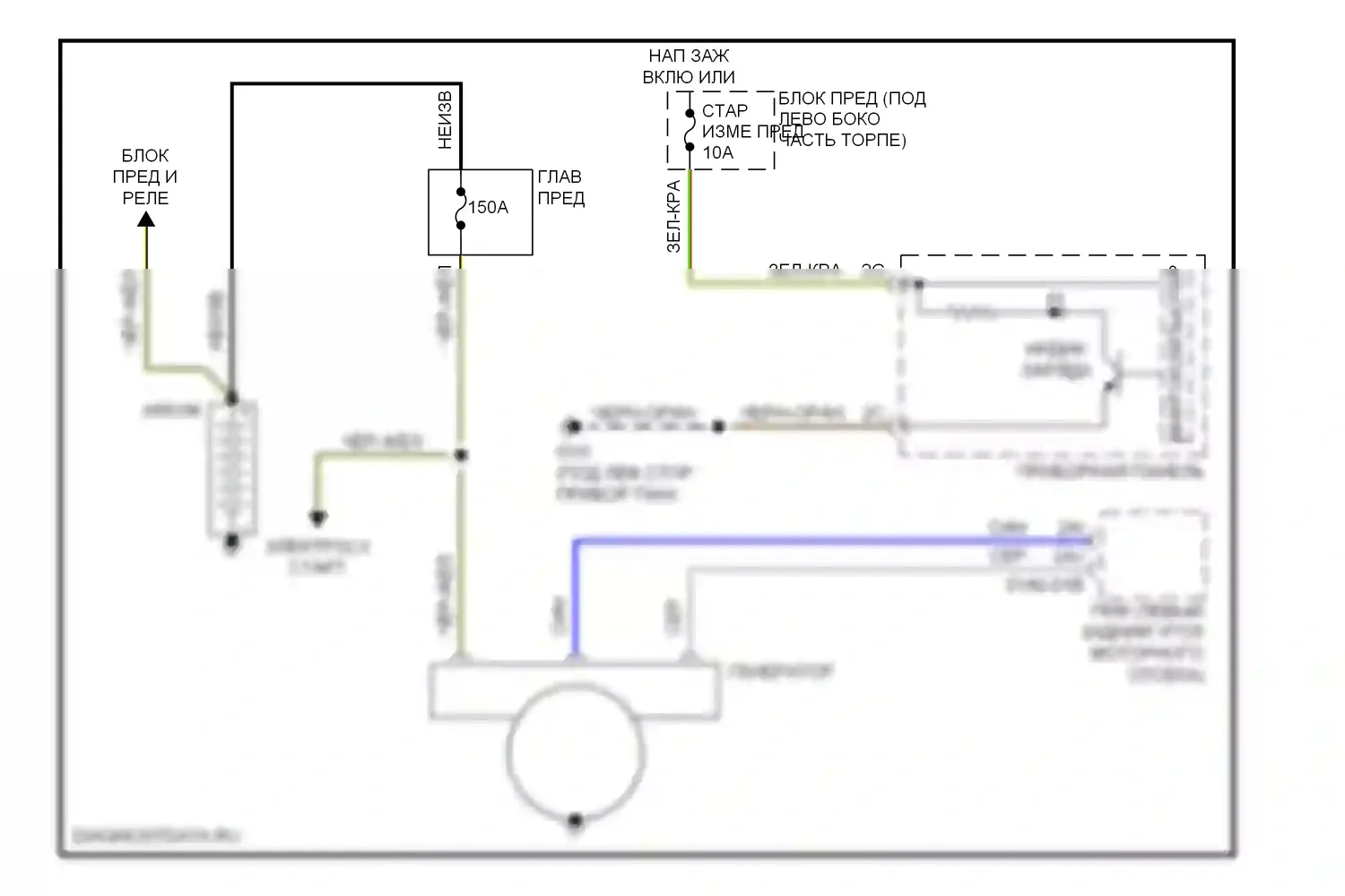 CX-7 Mazda I (2006-2009): Электросхема генератора 