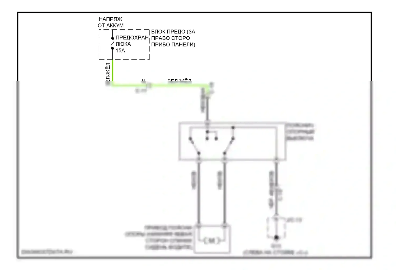 CX-9 Mazda I рестайлинг (2012-2016): Поясничная электросхема 