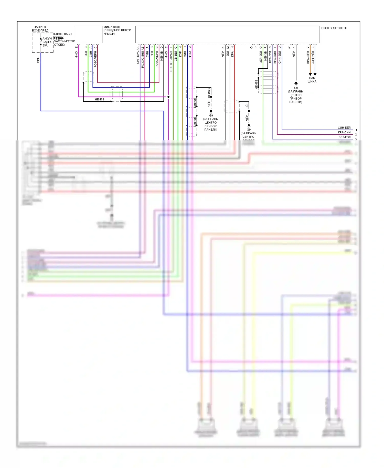CX-9 Mazda I (2006-2012): Электросхема магнитолы, с bose (2 из 3) 