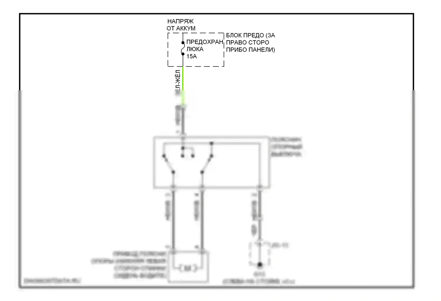 CX-9 Mazda I (2006-2012): Поясничная электросхема 