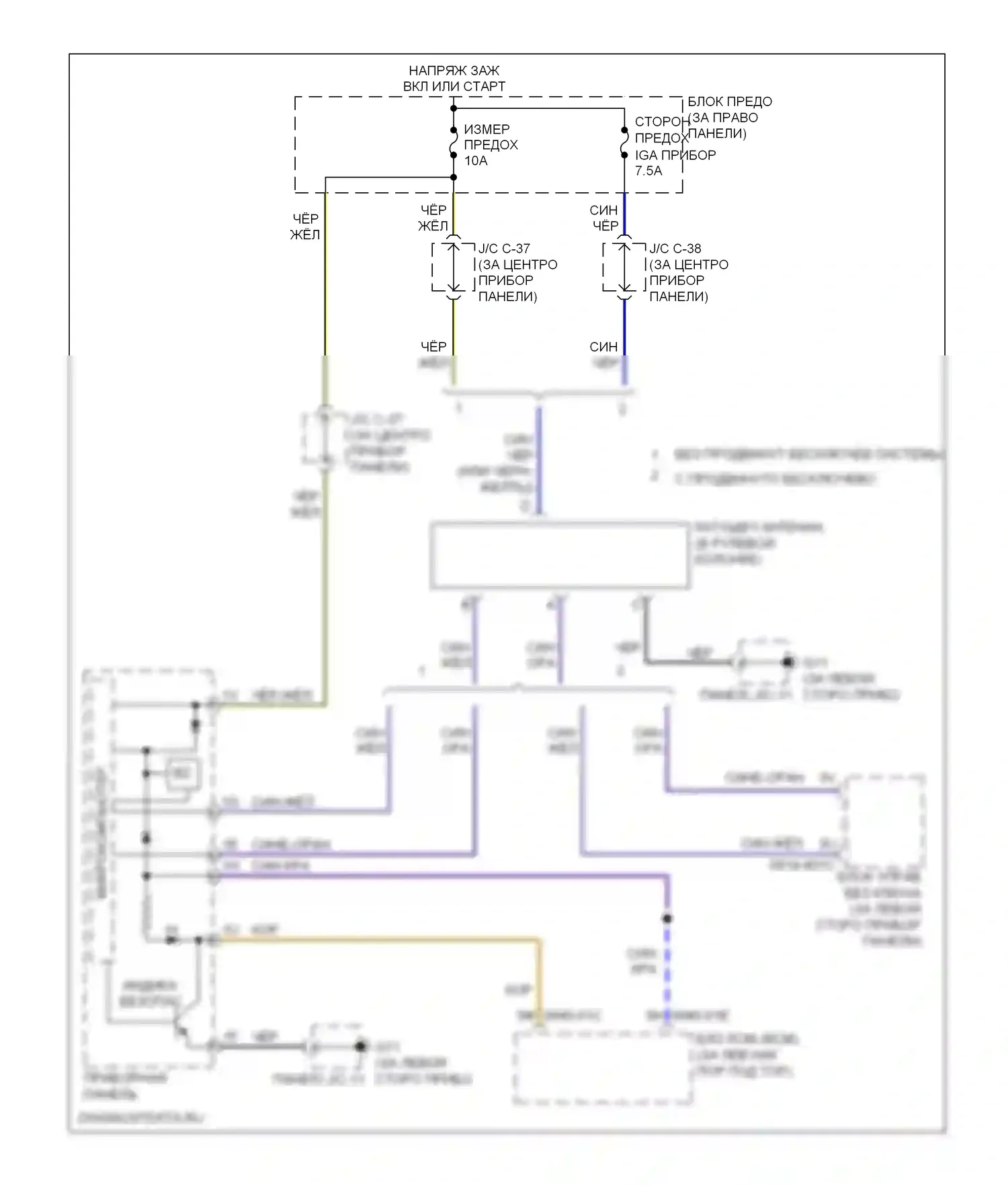 CX-9 Mazda I (2006-2012): Электросхема иммобилайзера 