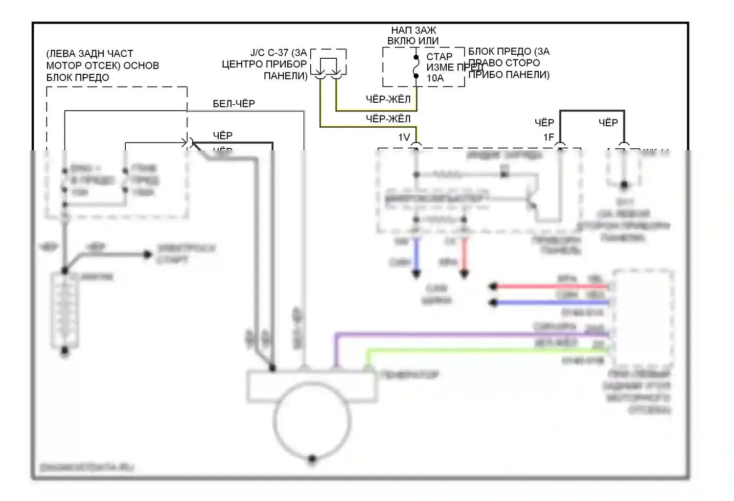 CX-9 Mazda I (2006-2012): Электросхема генератора 