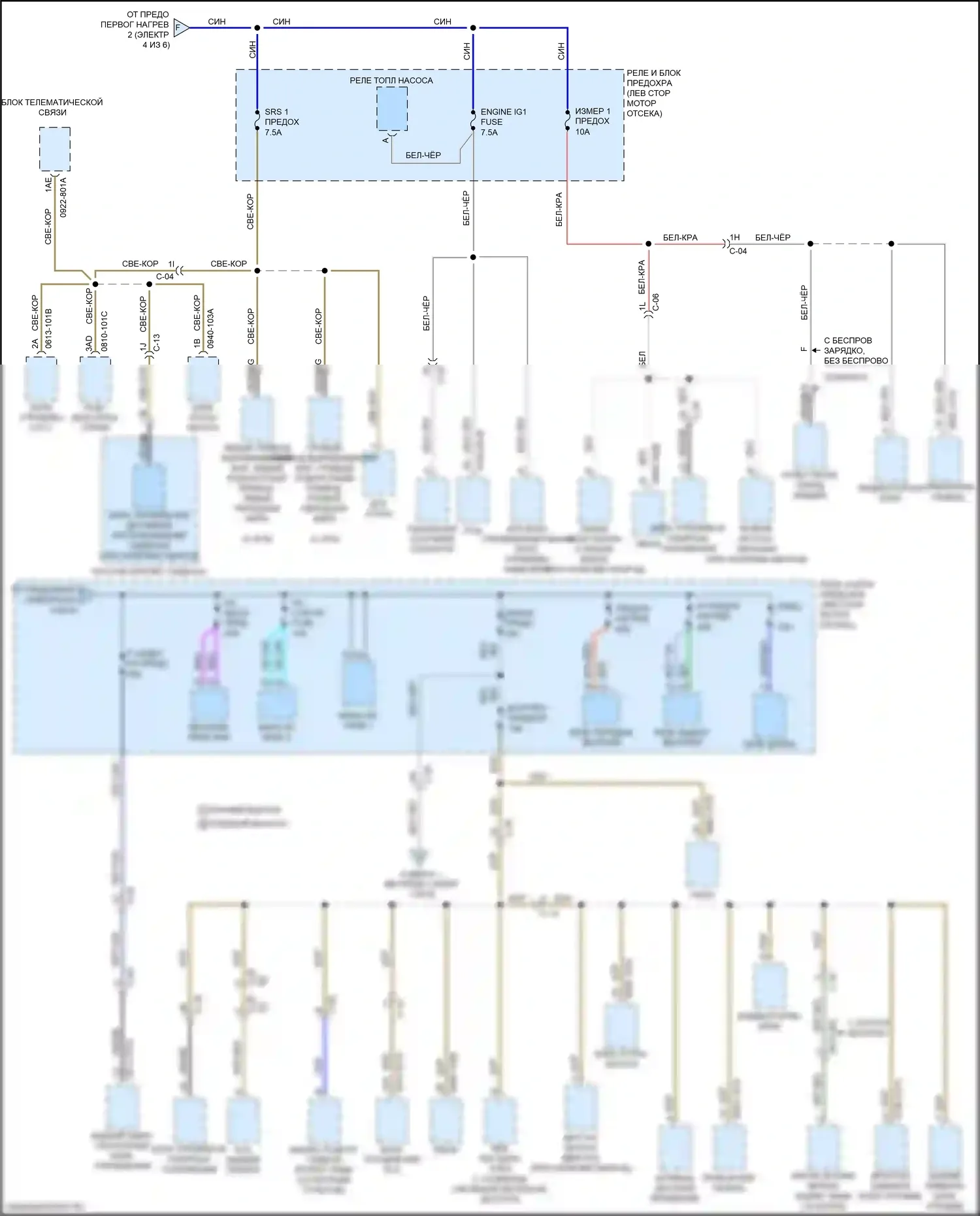 CX-9 Mazda II рестайлинг (2020-2024): Электросхема блока предохранителей реле (5 из 6) 