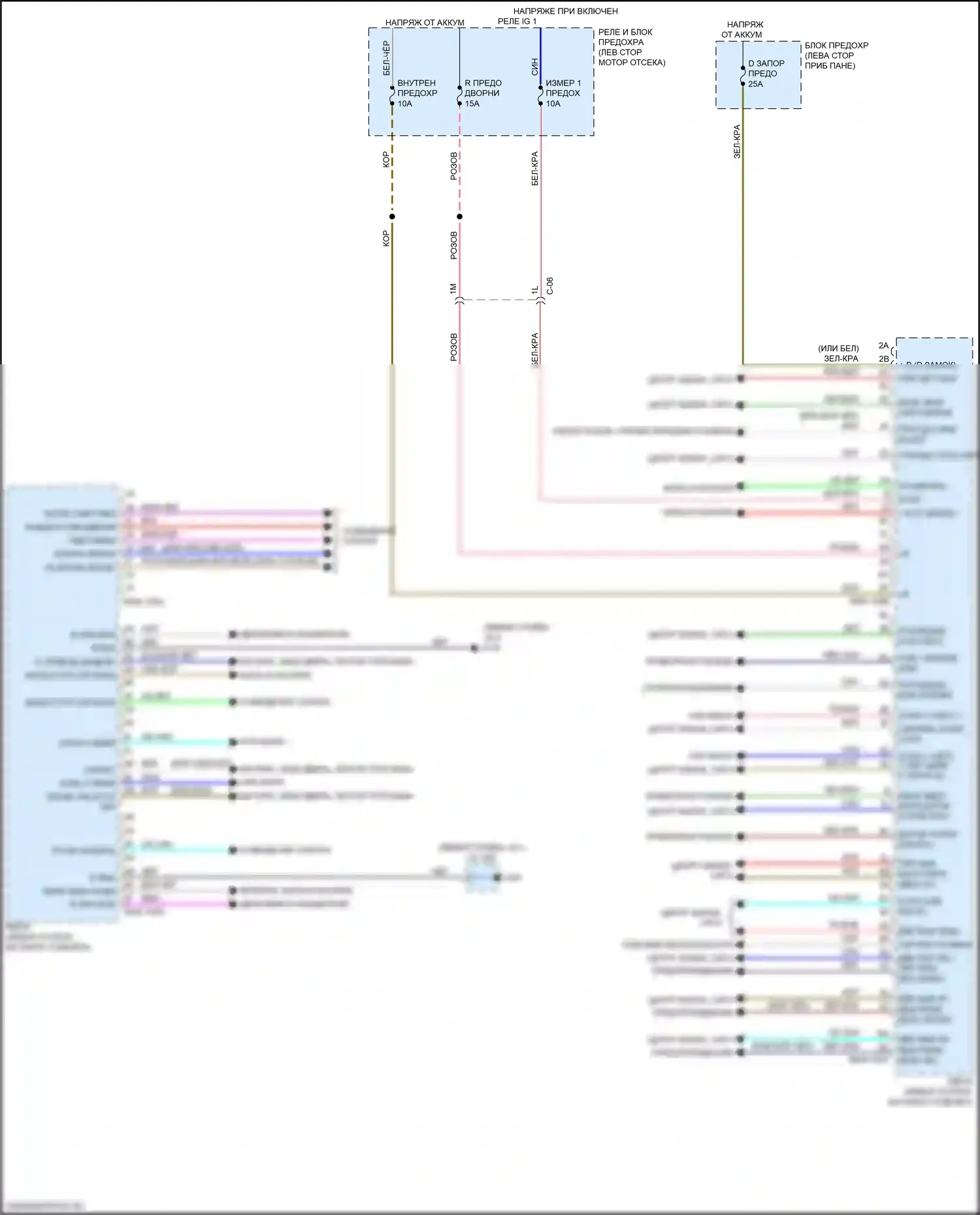 CX-9 Mazda II рестайлинг (2020-2024): Электросхема блока управления задней части кузова 