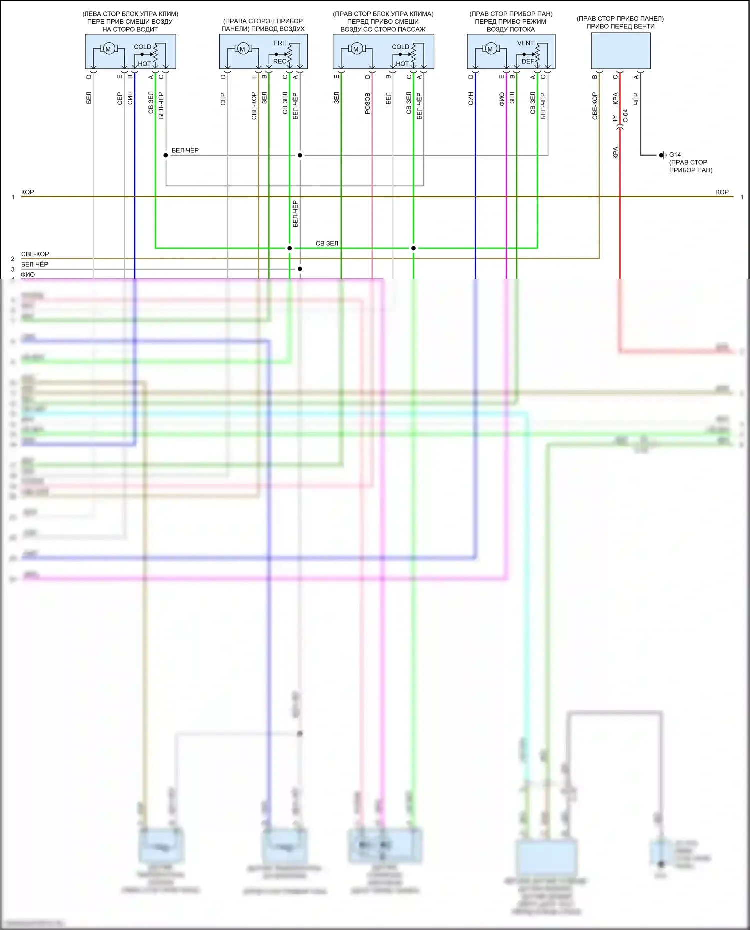 CX-9 Mazda II рестайлинг (2020-2024): Электросхема климат контроля (2 из 3) 
