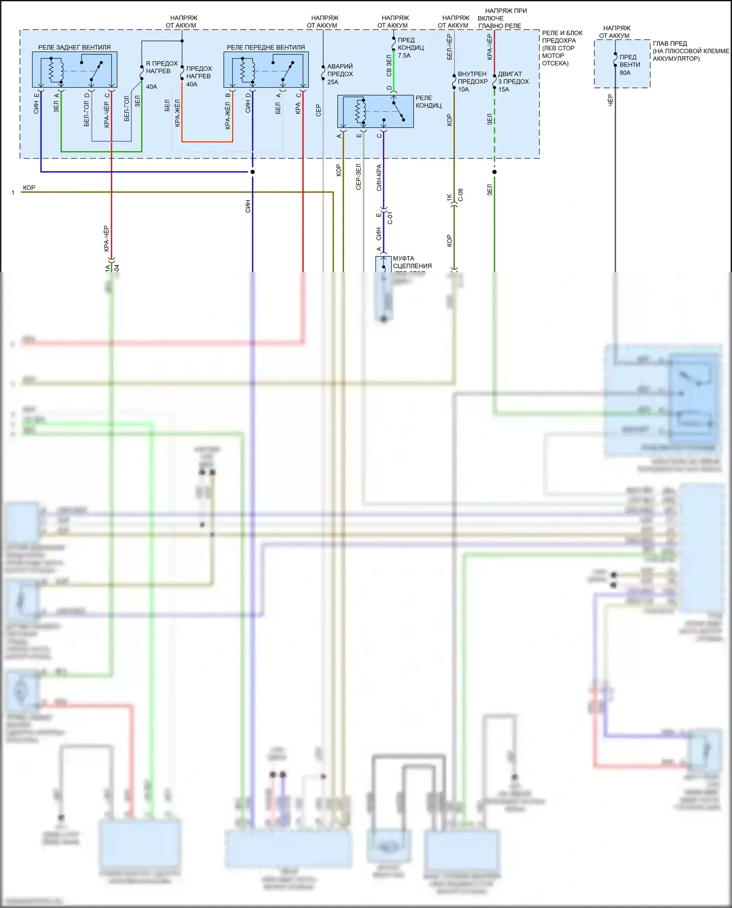 CX-9 Mazda II рестайлинг (2020-2024): Электросхема климат контроля (3 из 3) 