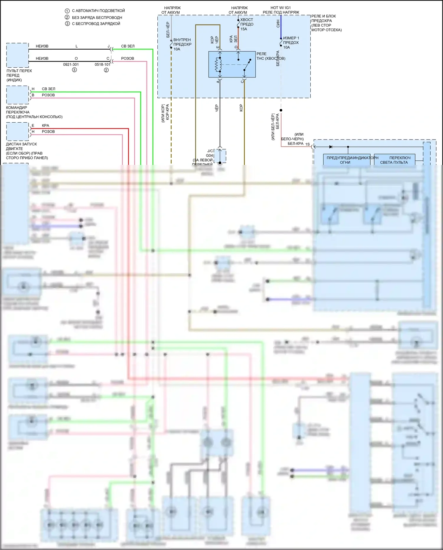 CX-9 Mazda II рестайлинг (2020-2024): Электросхема подсветки приборной панели 