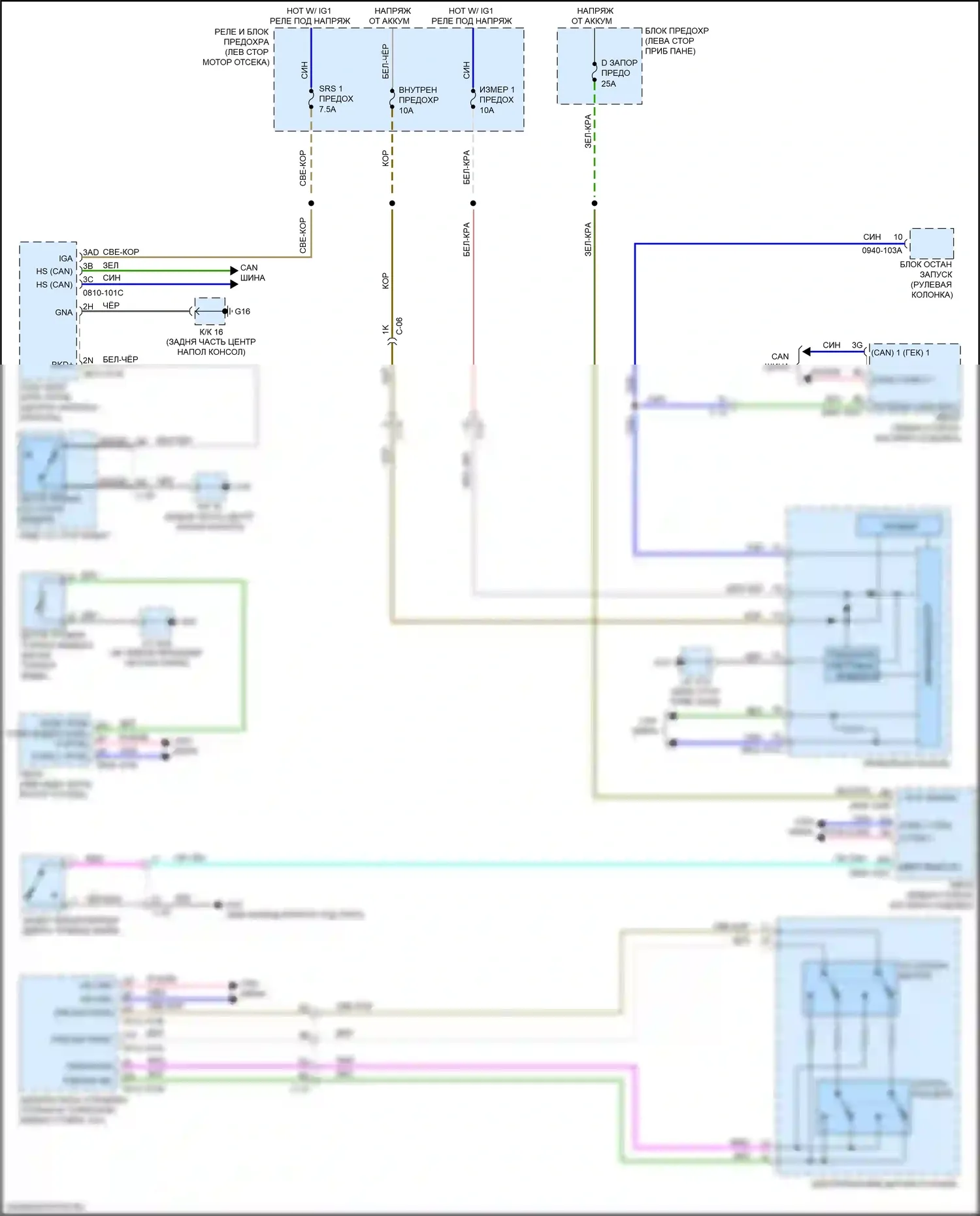 CX-9 Mazda II рестайлинг (2020-2024): Электросхема утора 