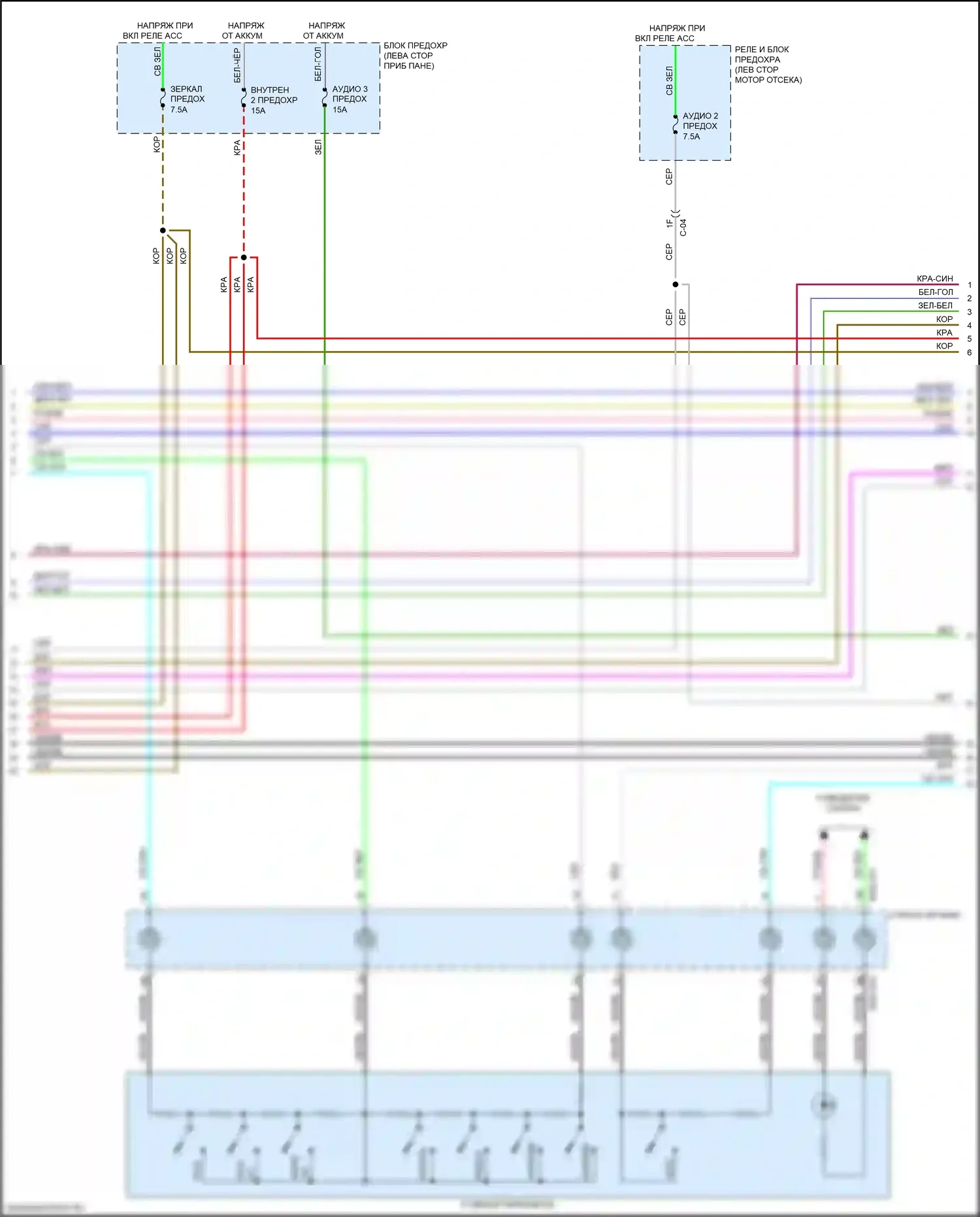 CX-9 Mazda II рестайлинг (2020-2024): Электросхема навигации, позднего выпуска без bose (2 из 4) 