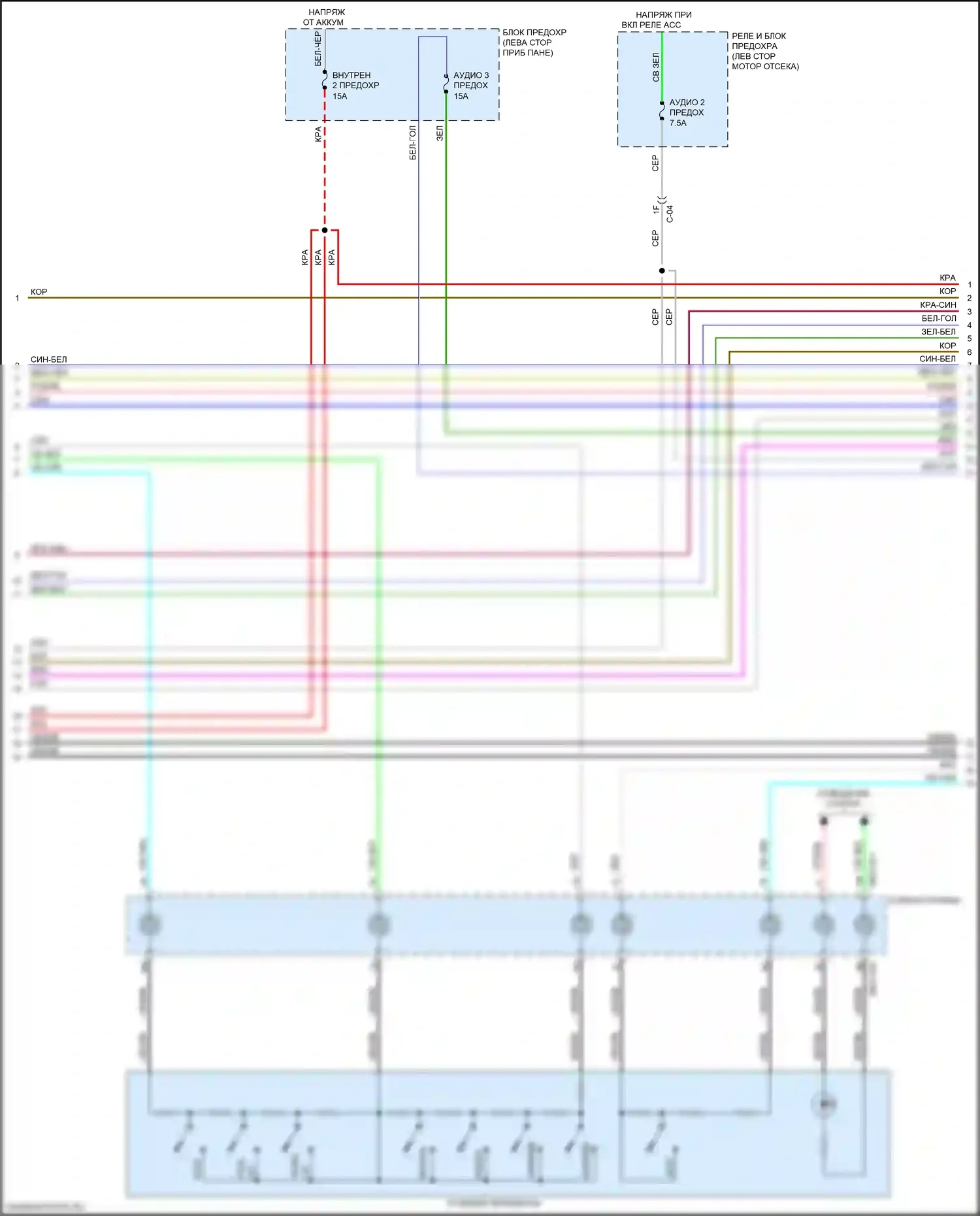CX-9 Mazda II рестайлинг (2020-2024): Электросхема навигации, позднего выпуска с bose (1 из 4) 
