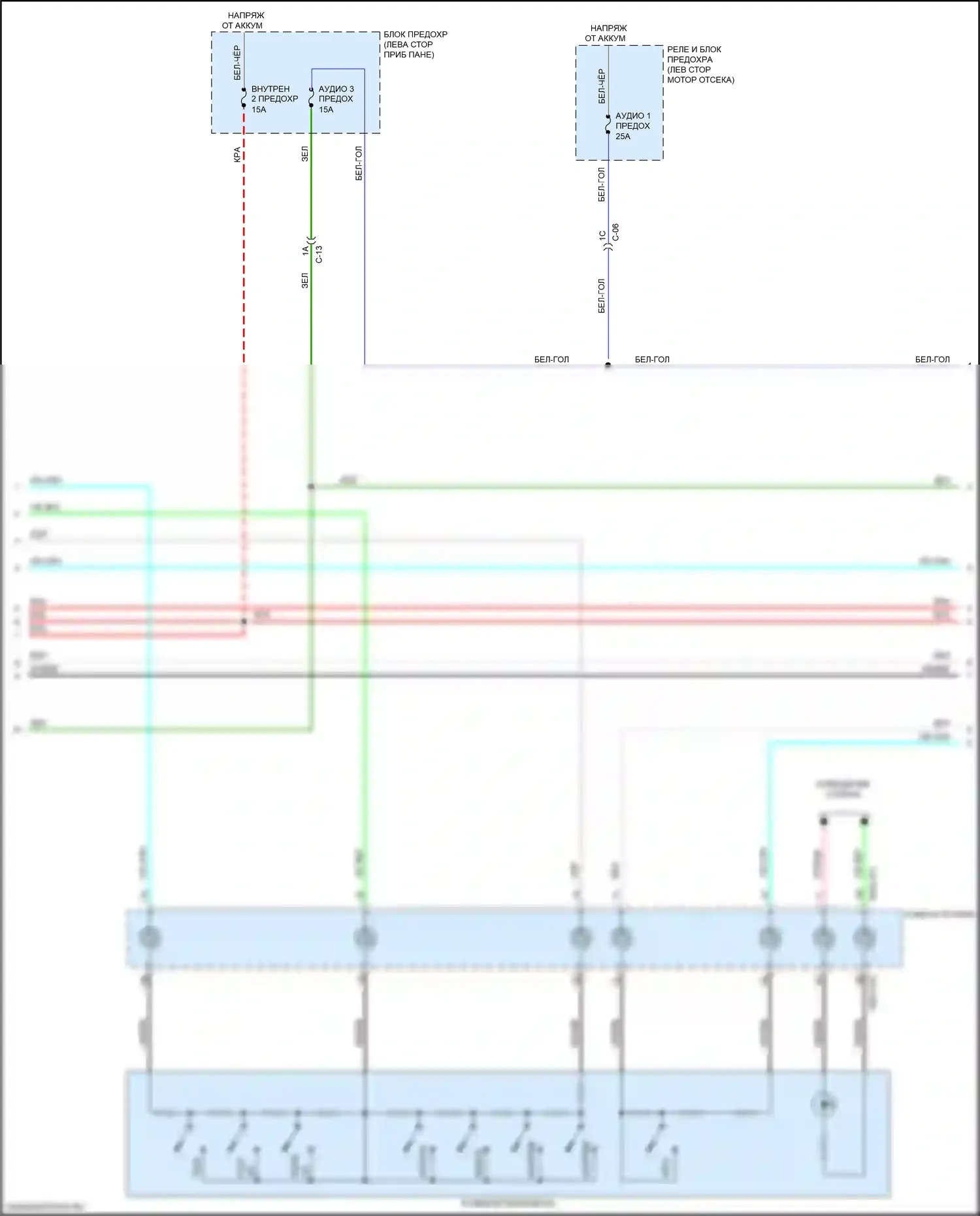 CX-9 Mazda II рестайлинг (2020-2024): Электросхема навигации, раннего выпуска с bose (4 из 6) 