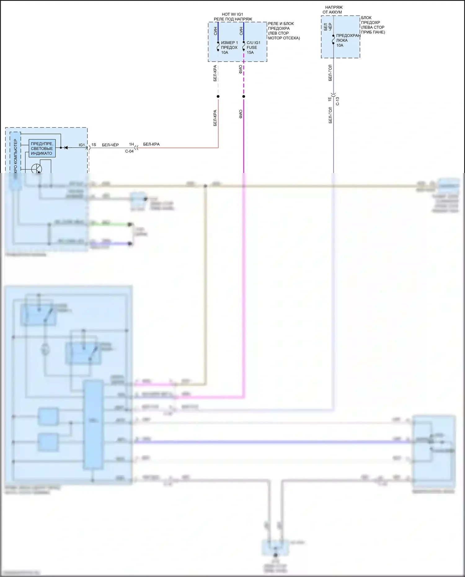 CX-9 Mazda II рестайлинг (2020-2024): Электросхема складной крыши/люка 