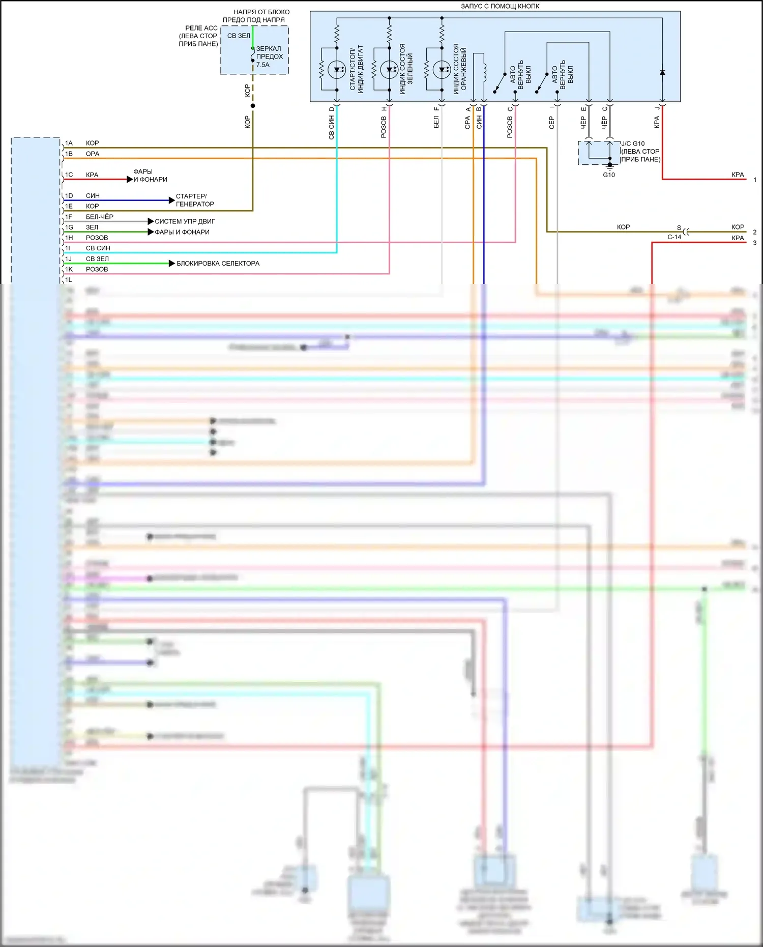 CX-9 Mazda II рестайлинг (2020-2024): Электросхема центрального замка (1 из 5) 