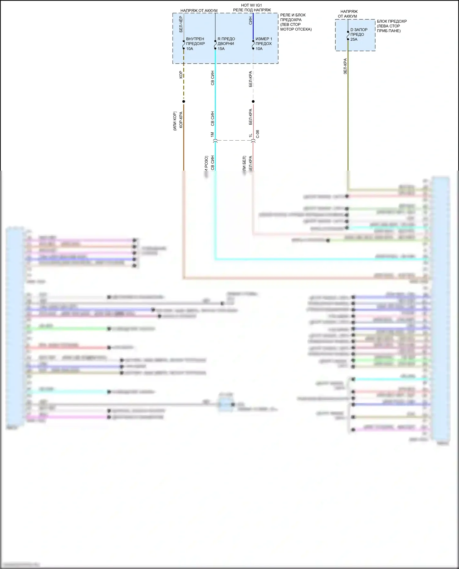 CX-9 Mazda II (2016-2021): Электросхема блока управления задней части кузова 