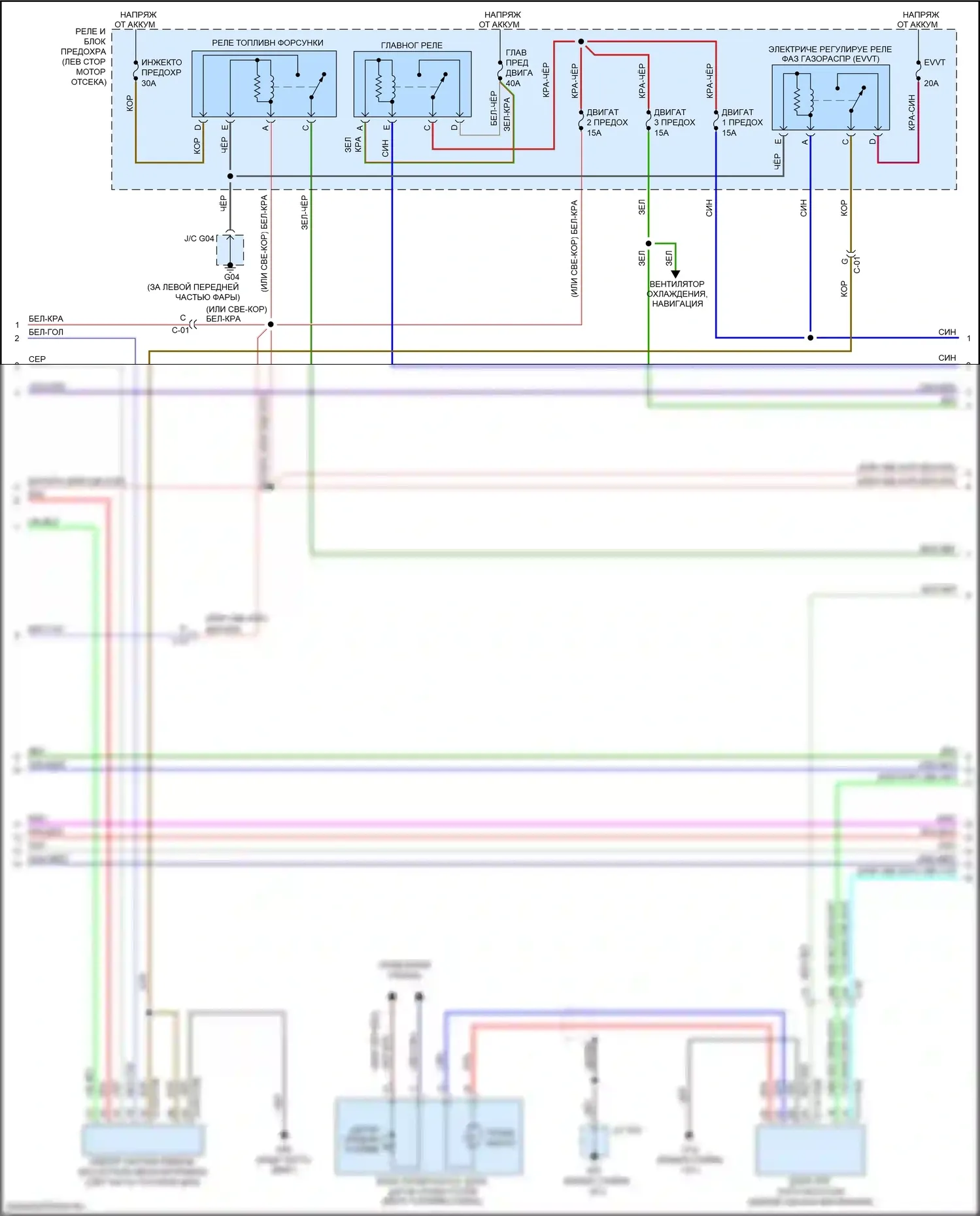 CX-9 Mazda II (2016-2021): Электросхема двигателя 2.5l (4 из 7) 