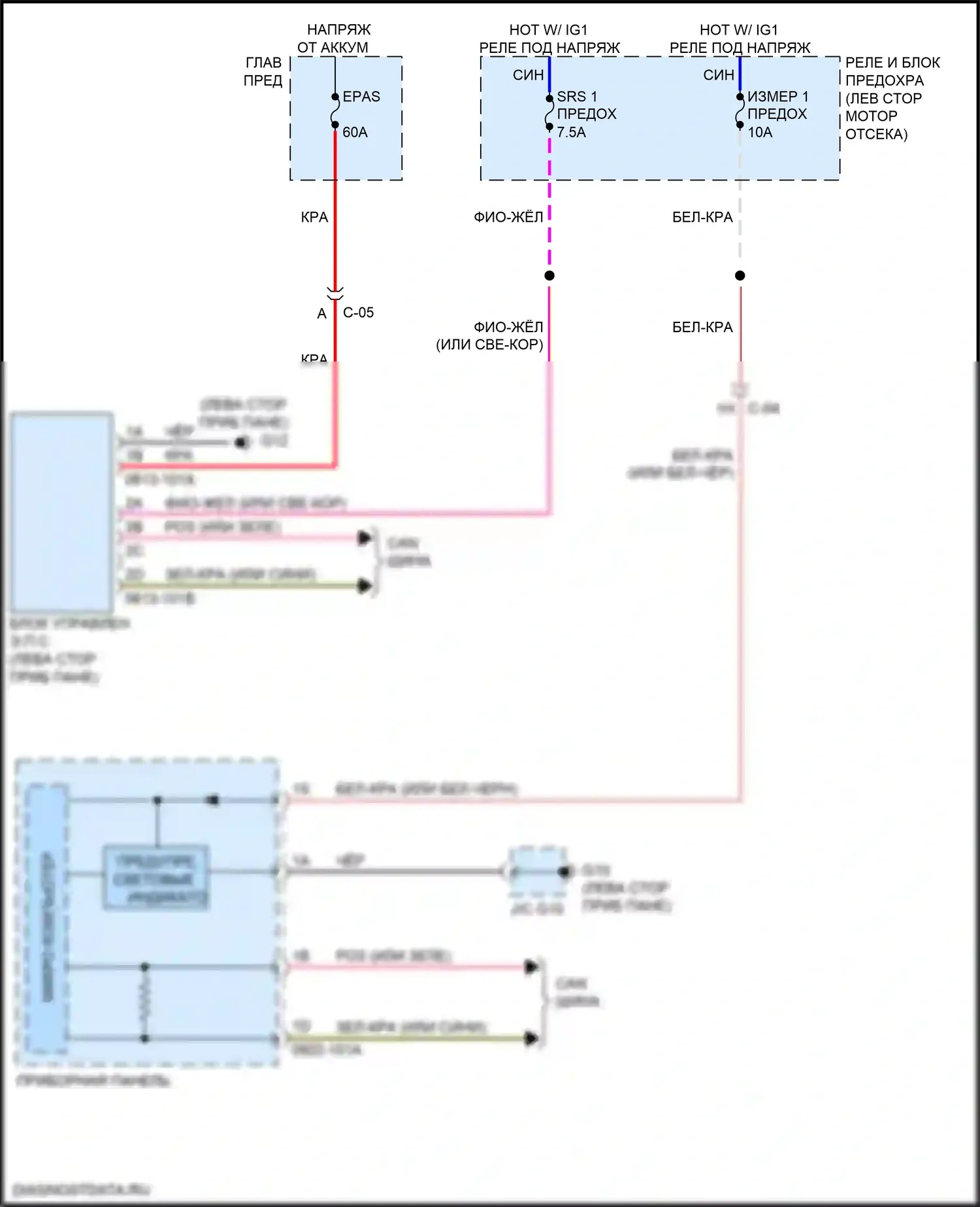 CX-9 Mazda II (2016-2021): Электросхема электроусилителя руля 