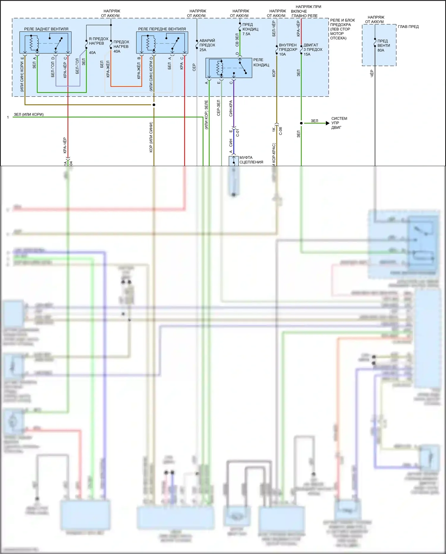 CX-9 Mazda II (2016-2021): Электросхема климат контроля (3 из 3) 