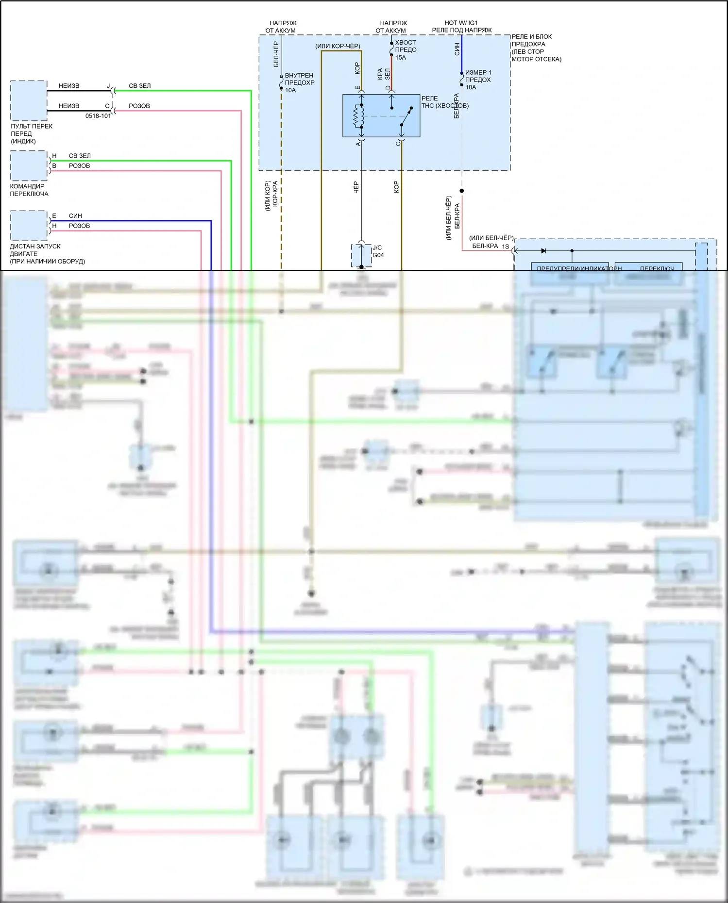 CX-9 Mazda II (2016-2021): Электросхема подсветки приборной панели 