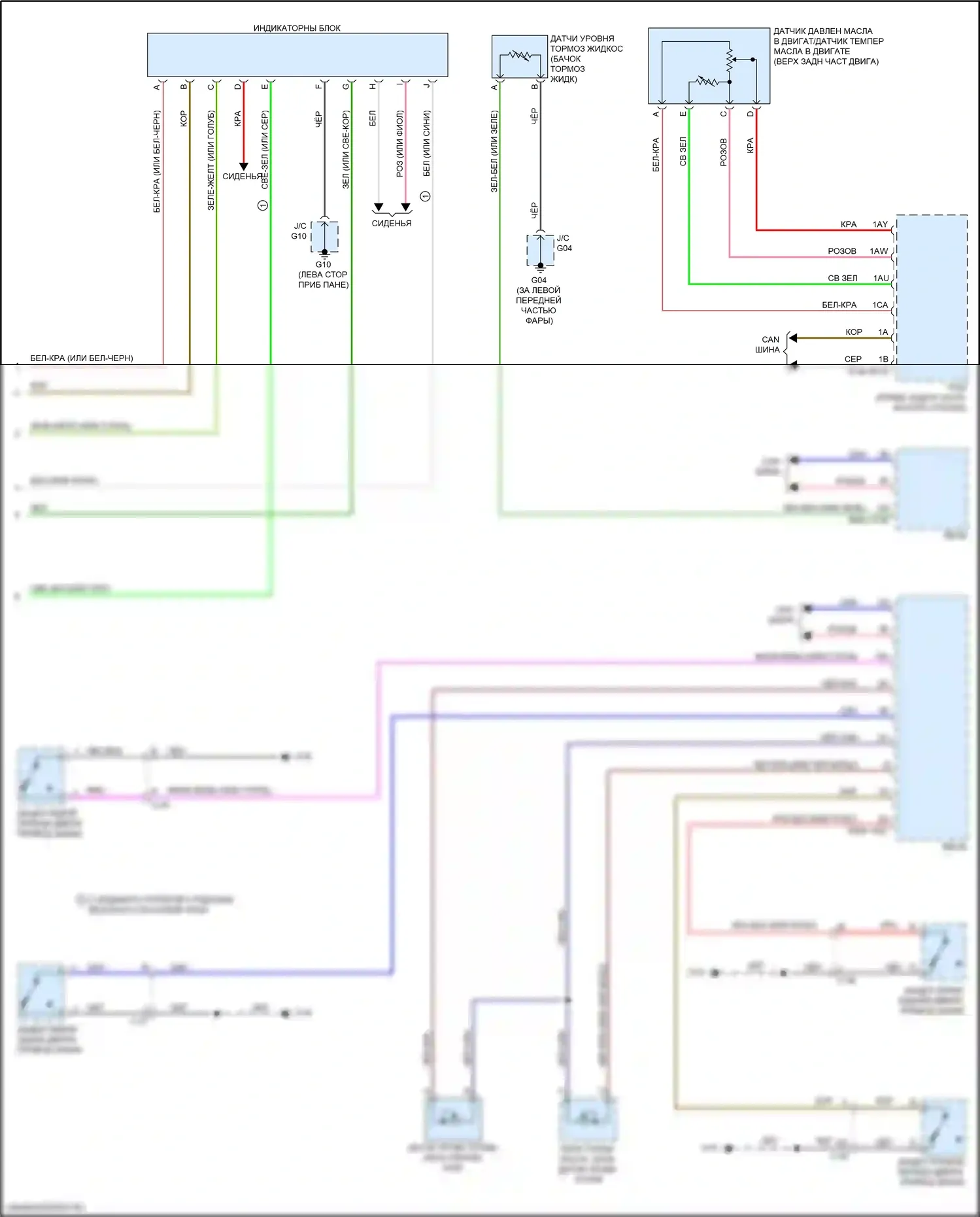 CX-9 Mazda II (2016-2021): Электросхема приборной панели (2 из 2) 