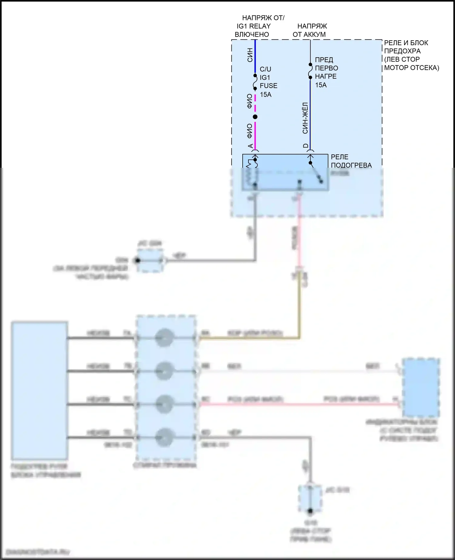 CX-9 Mazda II (2016-2021): Электросхема рулевого колеса с подогревом 
