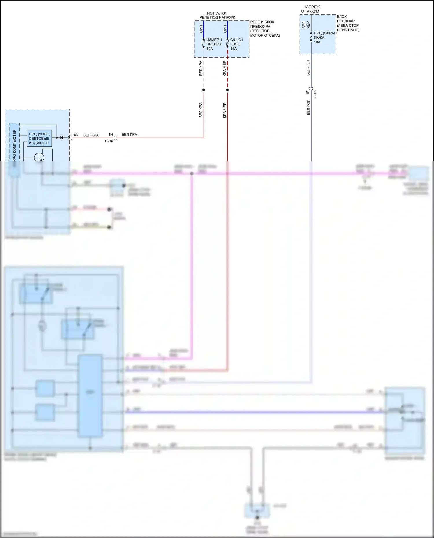 CX-9 Mazda II (2016-2021): Электросхема складной крыши/люка 