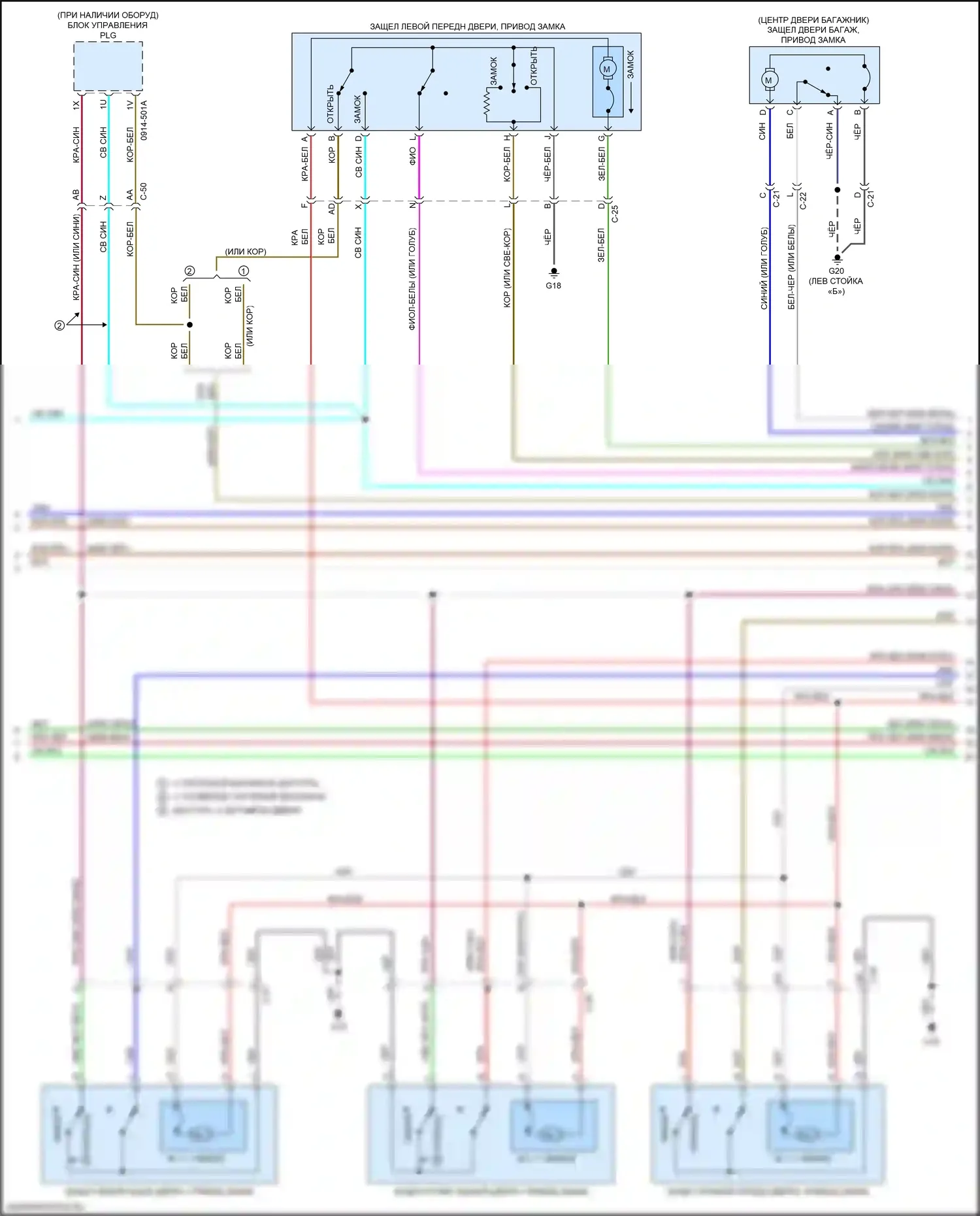 CX-9 Mazda II (2016-2021): Электросхема центрального замка (3 из 5) 