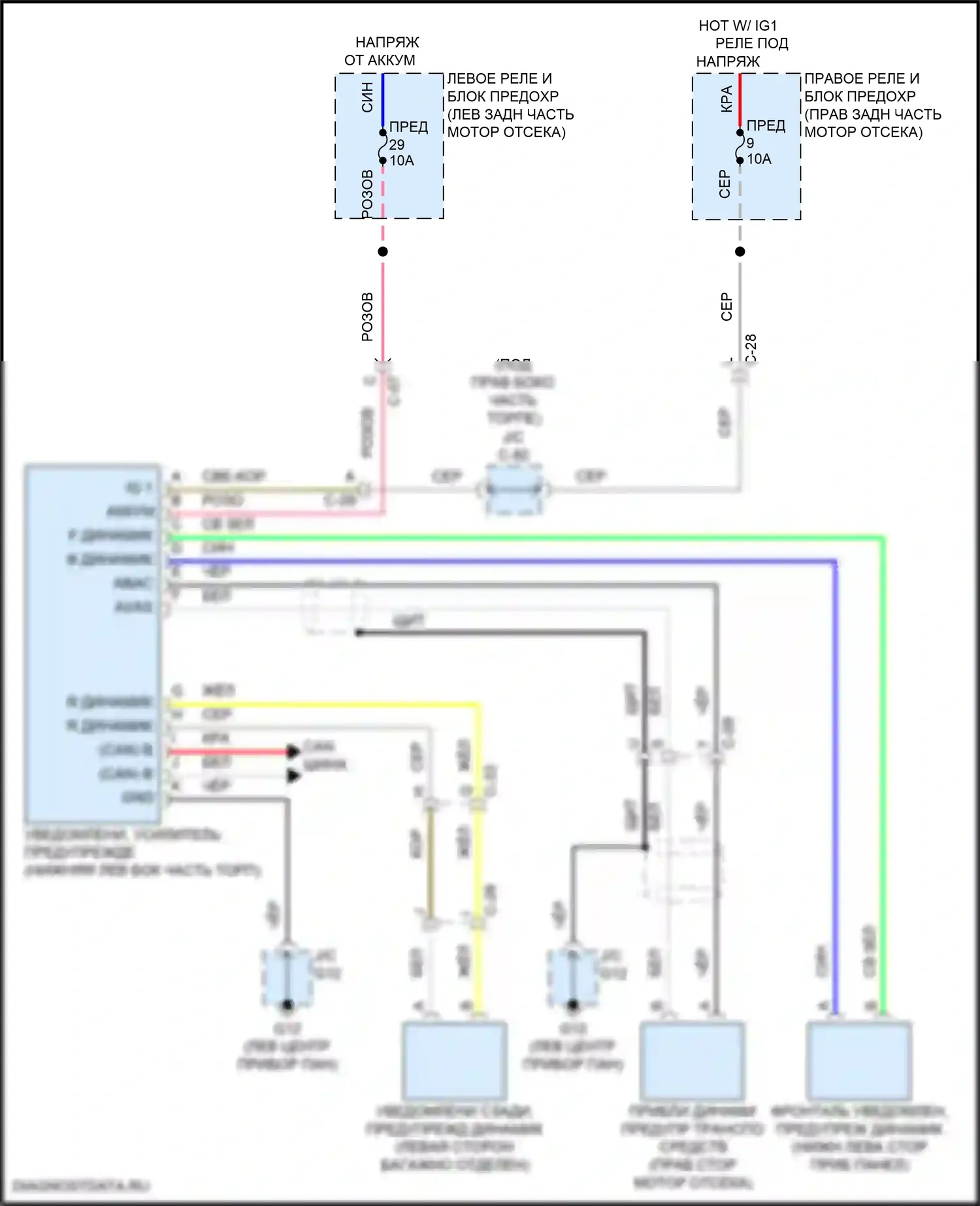 CX-90 Mazda I (2023-2024): Электросхема активных управление кузовом и подвеской 