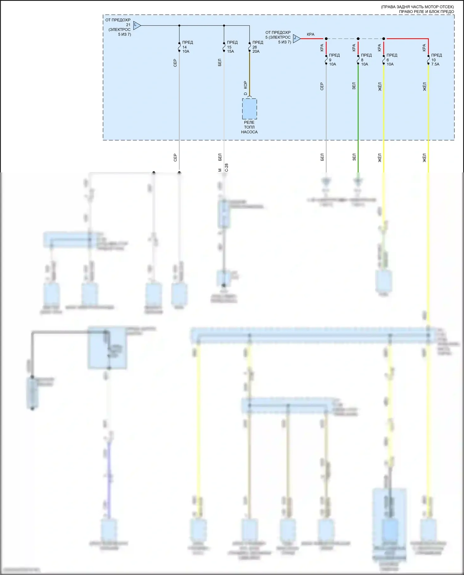 CX-90 Mazda I (2023-2024): Электросхема блока предохранителей реле, подключаемый гибрид (6 из 7) 