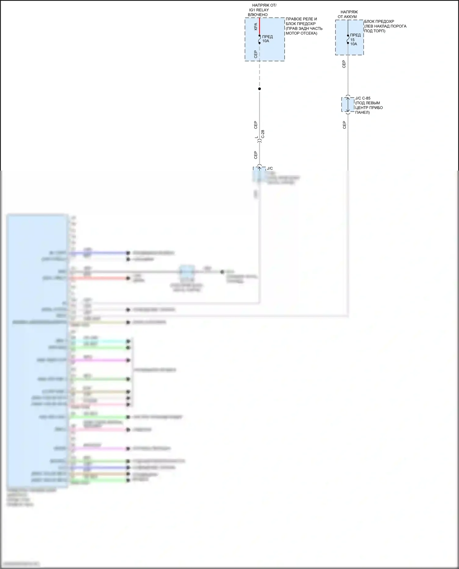 CX-90 Mazda I (2023-2024): Приборная панель-электросхема блока питания 
