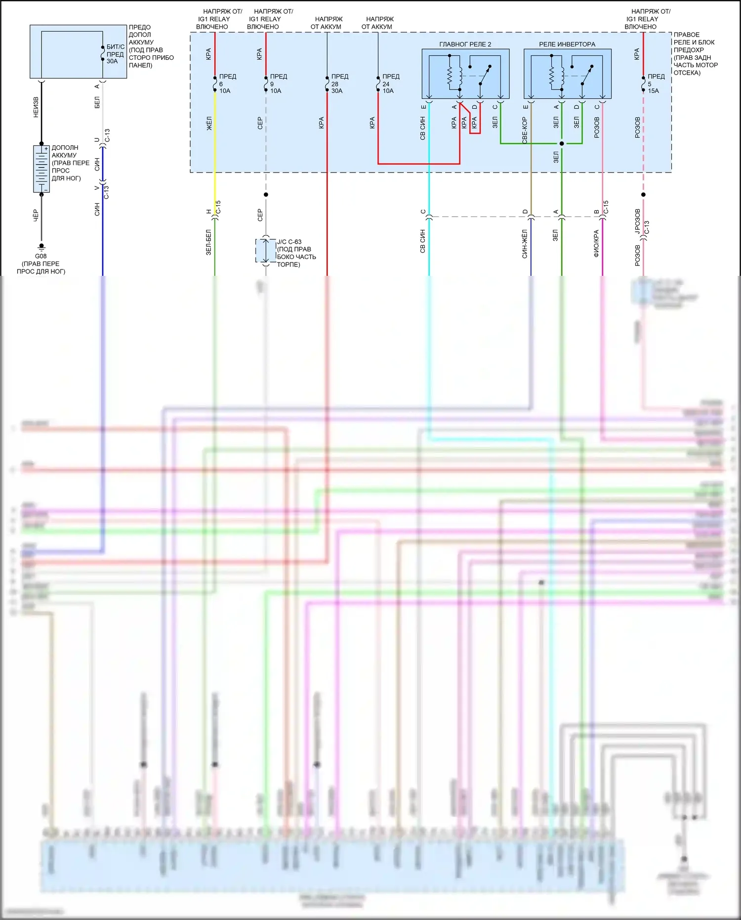 CX-90 Mazda I (2023-2024): Электросхема двигателя 2.5l подключаемый гибрид, электросхема гибридной системы (2 из 11) 
