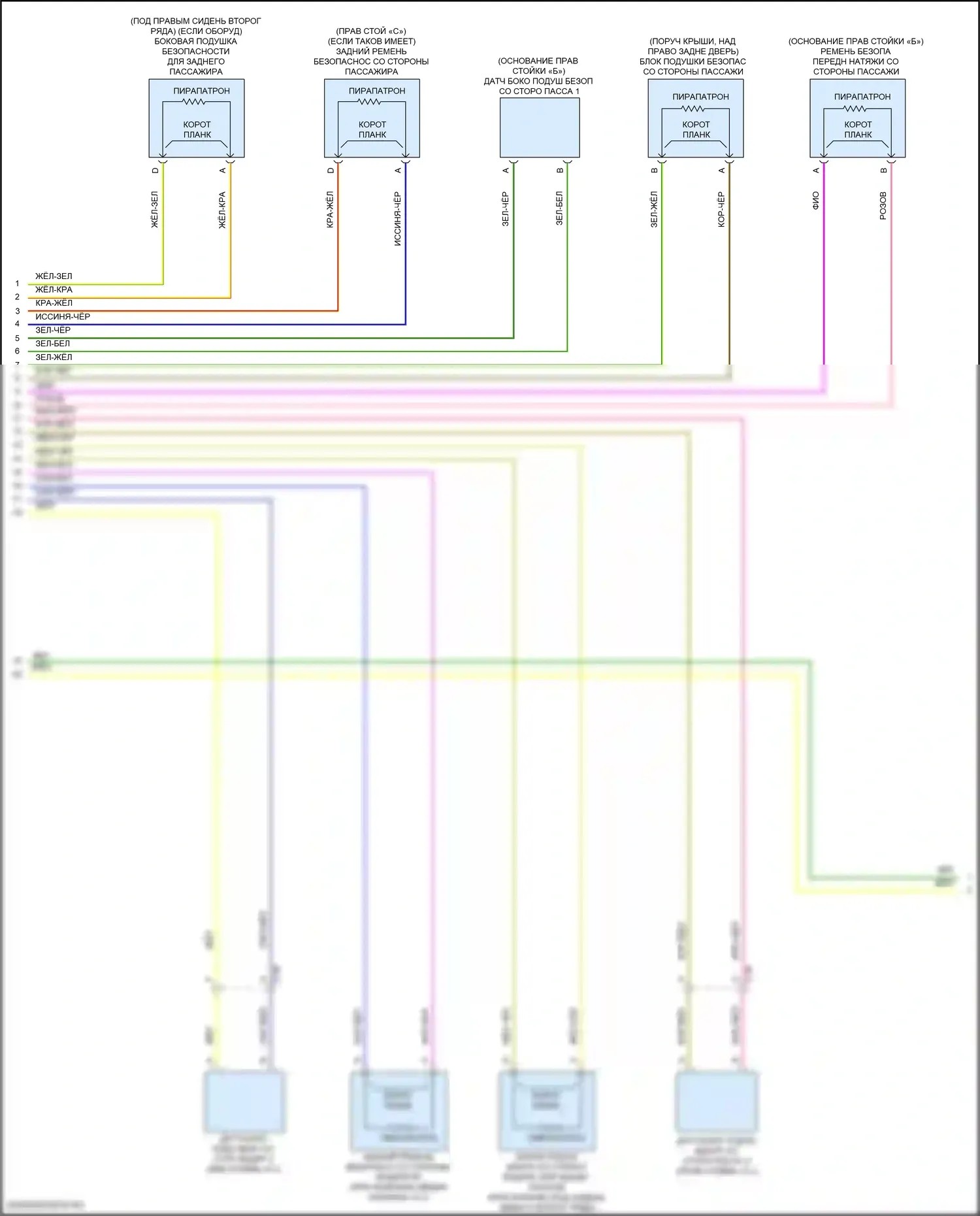 CX-90 Mazda I (2023-2024): Электросхема подушек безопасности (3 из 6) 